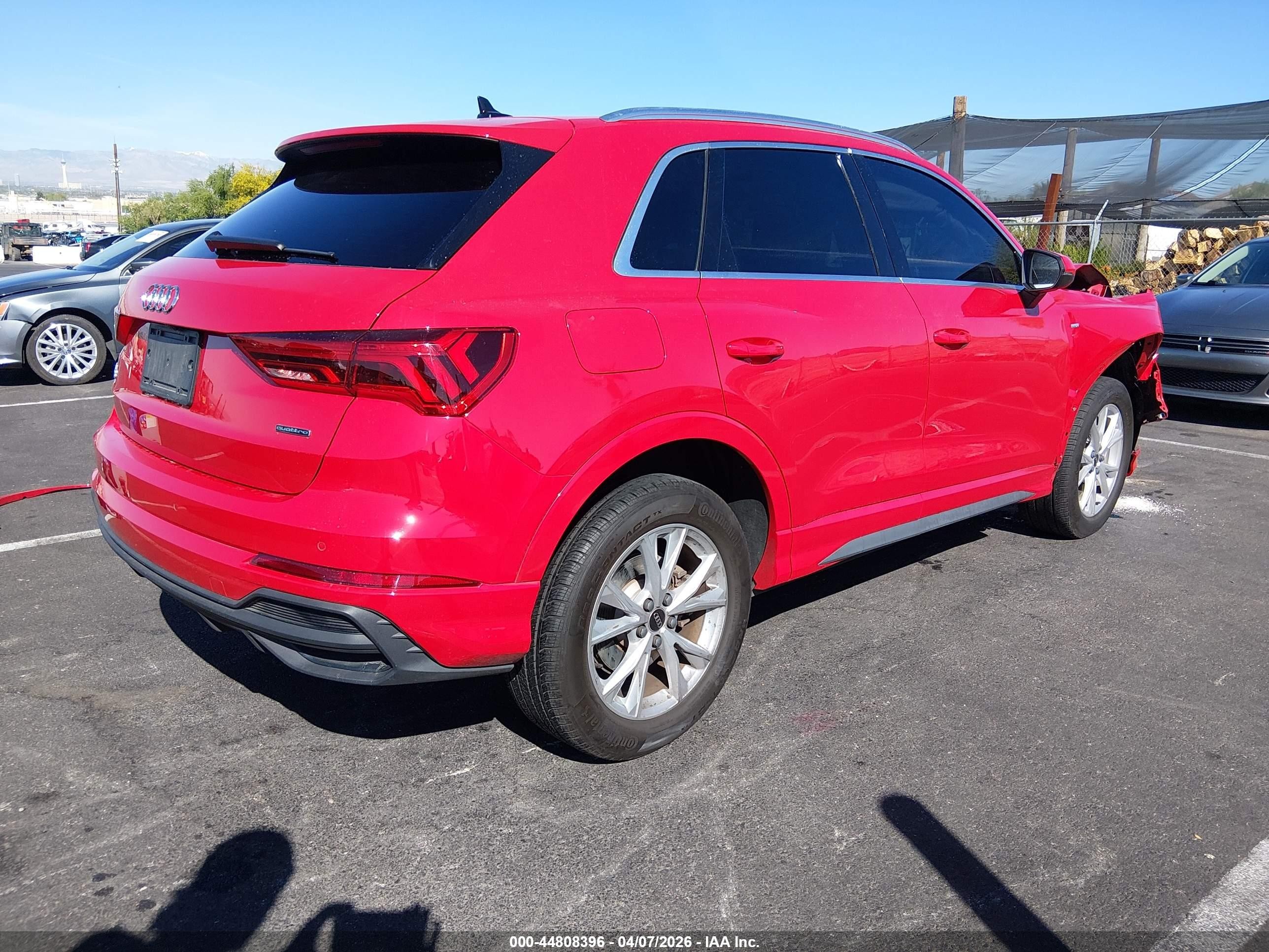 2024 Audi Q3 VIN WA1DECF35R1102644 IAAI salvage auction — Front End, Salvage (Nevada), sold $6,000 on 2026-07-10 (photo 4)