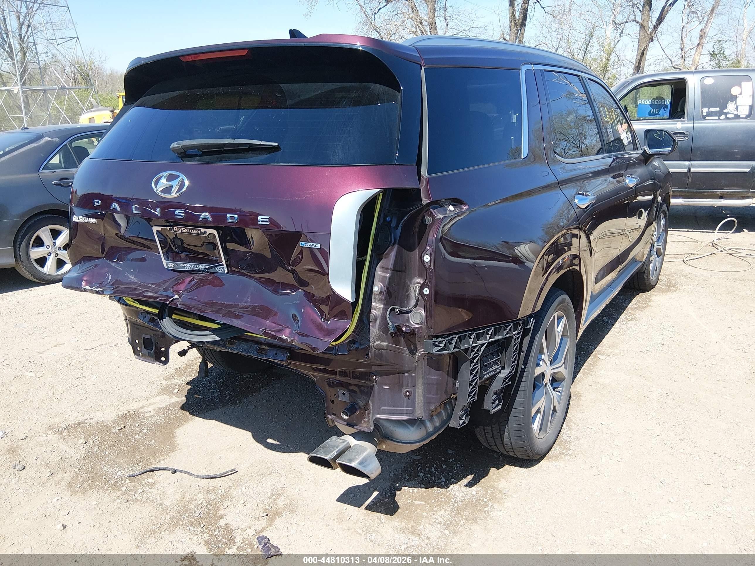2021 Hyundai Palisade VIN KM8R5DHE7MU313573 IAAI salvage auction — Rear End, Salvage (Indiana), sold $9,400 on 2026-10-19 (photo 4)