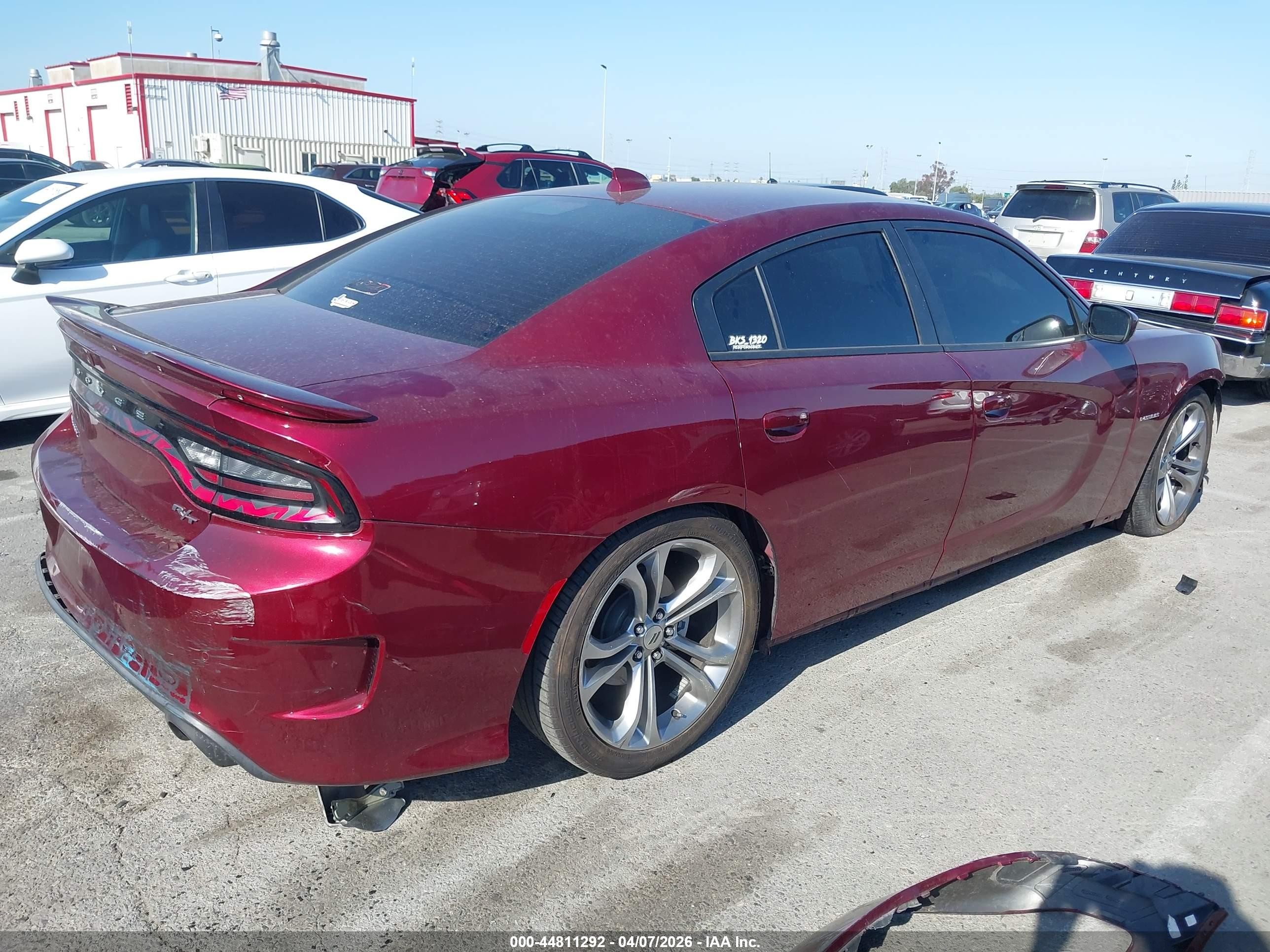 2021 Dodge Charger VIN 2C3CDXCT1MH556520 IAAI salvage auction — Front End, Salvage (California), sold $4,350 on 2026-05-25 (photo 4)