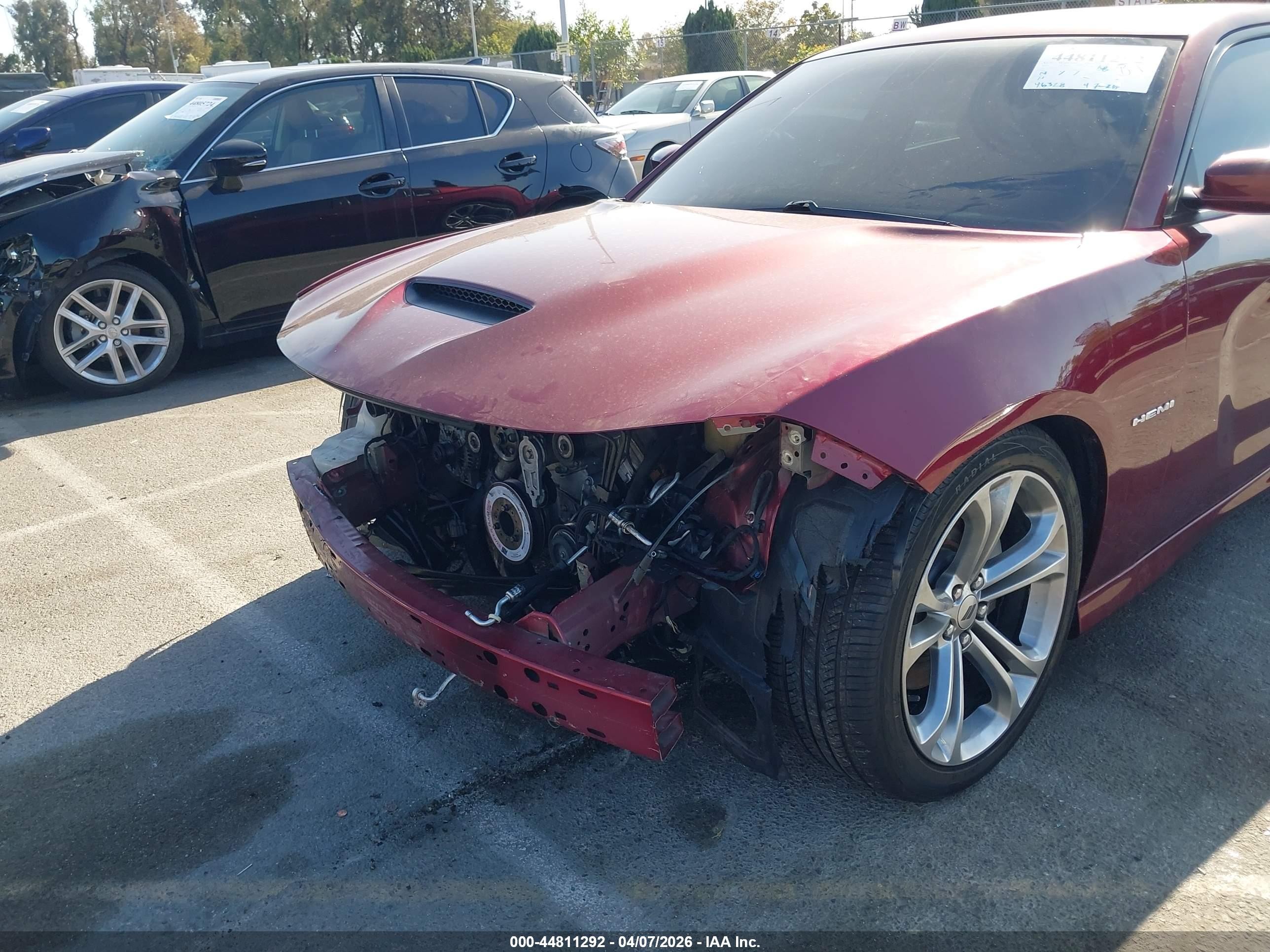 2021 Dodge Charger VIN 2C3CDXCT1MH556520 IAAI salvage auction — Front End, Salvage (California), sold $4,350 on 2026-05-25 (photo 6)