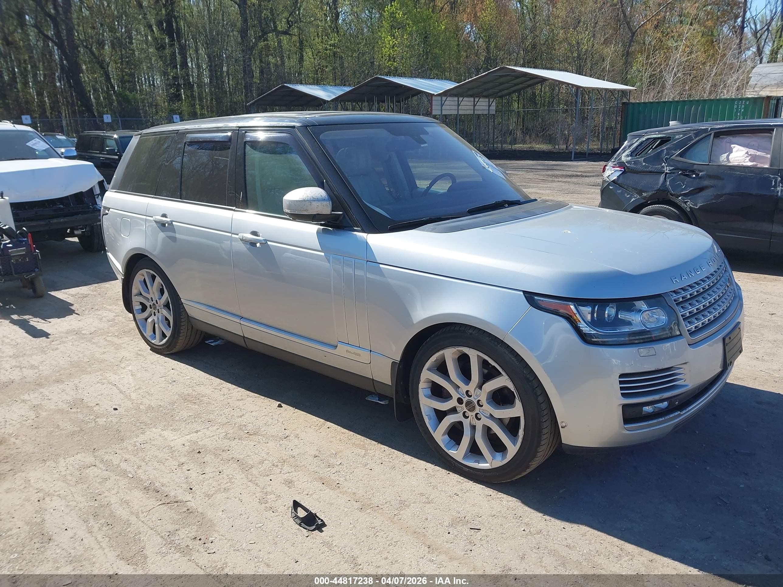 2014 Land Rover Range Rover VIN SALGV2TF2EA176277 IAAI salvage auction — Undercarriage, Clear (Texas), sold $1,500 on 2026-06-30 (photo 1)