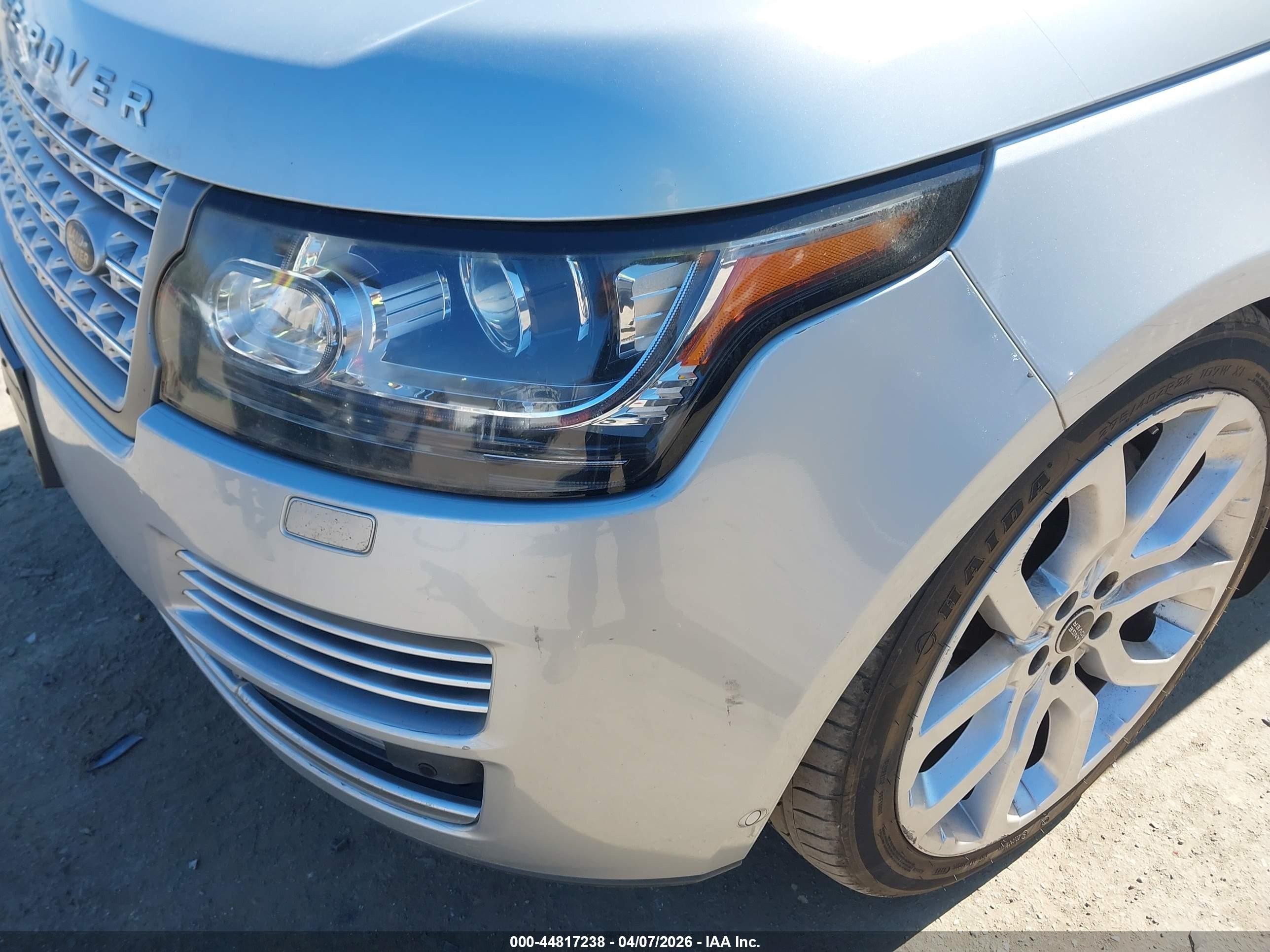 2014 Land Rover Range Rover VIN SALGV2TF2EA176277 IAAI salvage auction — Undercarriage, Clear (Texas), sold $1,500 on 2026-06-30 (photo 6)