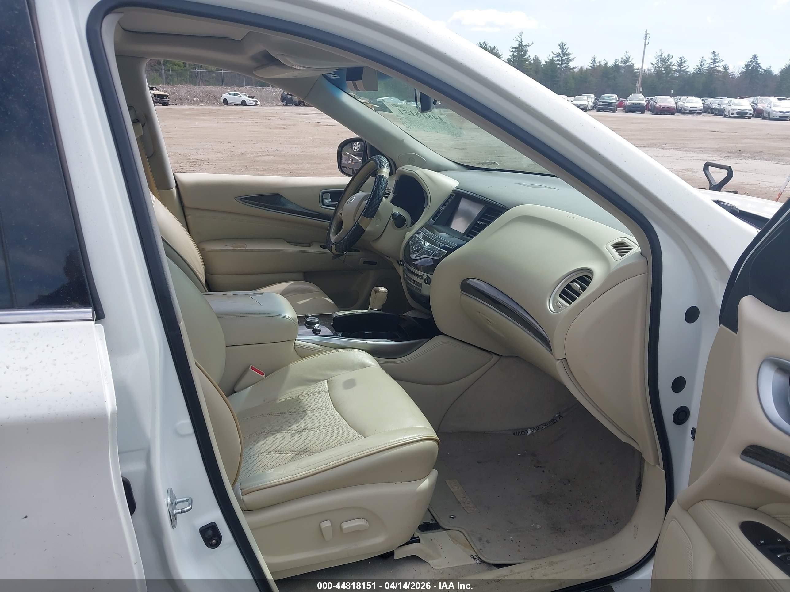 2014 Infiniti Qx60 VIN 5N1AL0MN8EC506937 IAAI salvage auction — Undercarriage, Reconstructed (Massachusetts), sold $650 on 2026-05-22 (photo 5)