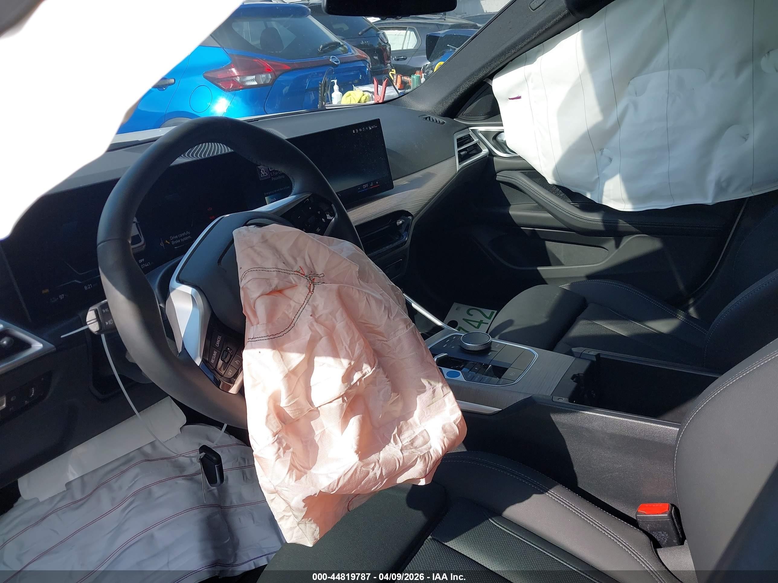 2025 BMW i4 VIN WBY23HD08SFT98632 IAAI salvage auction — Front End, Salvage Certificate (California), sold $16,300 on 2026-06-10 (photo 5)