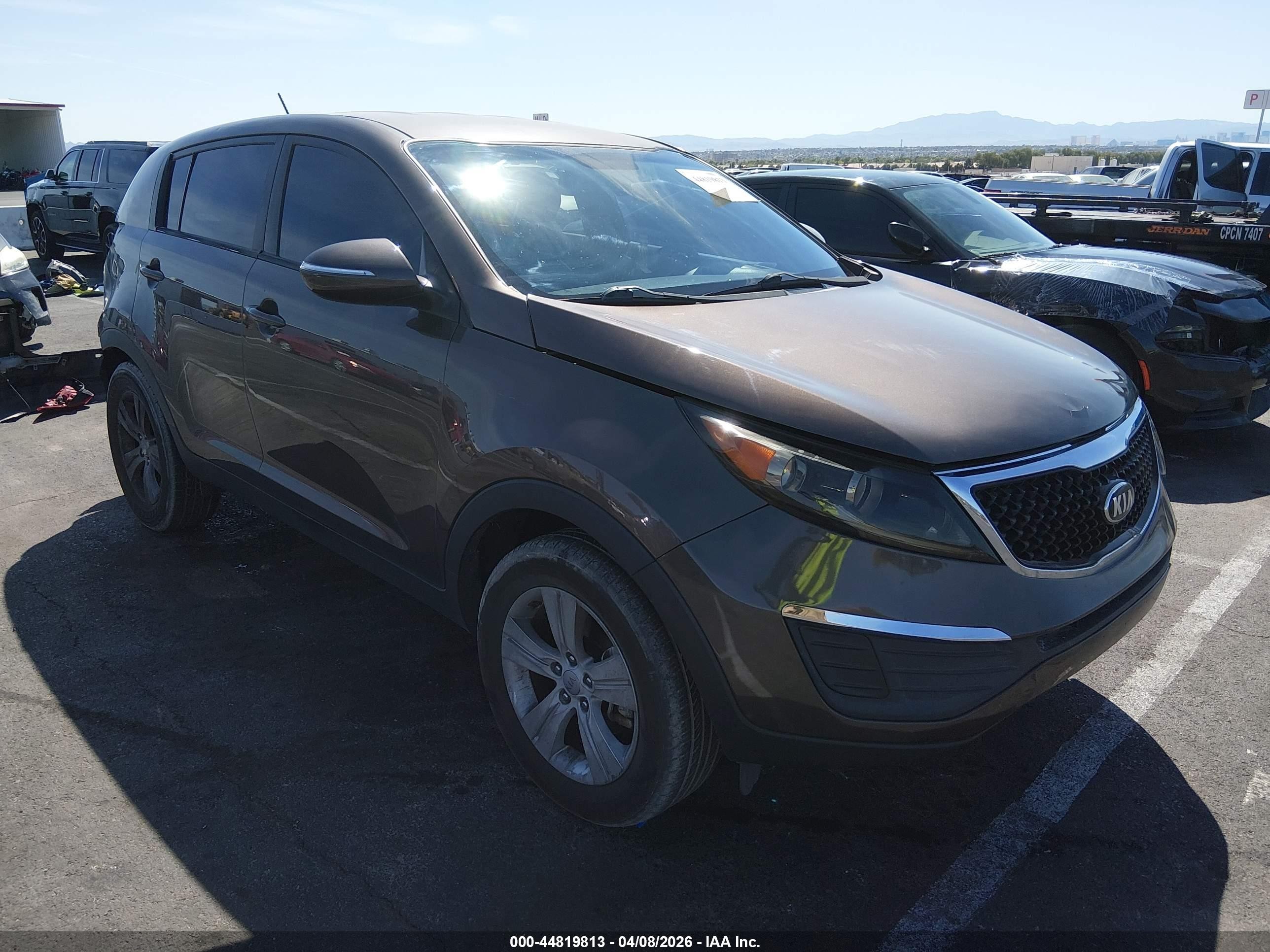 2013 Kia Sportage VIN KNDPB3A29D7391317 IAAI salvage auction — Rear End, Salvage (Nevada), sold $2,150 on 2026-07-12 (photo 1)