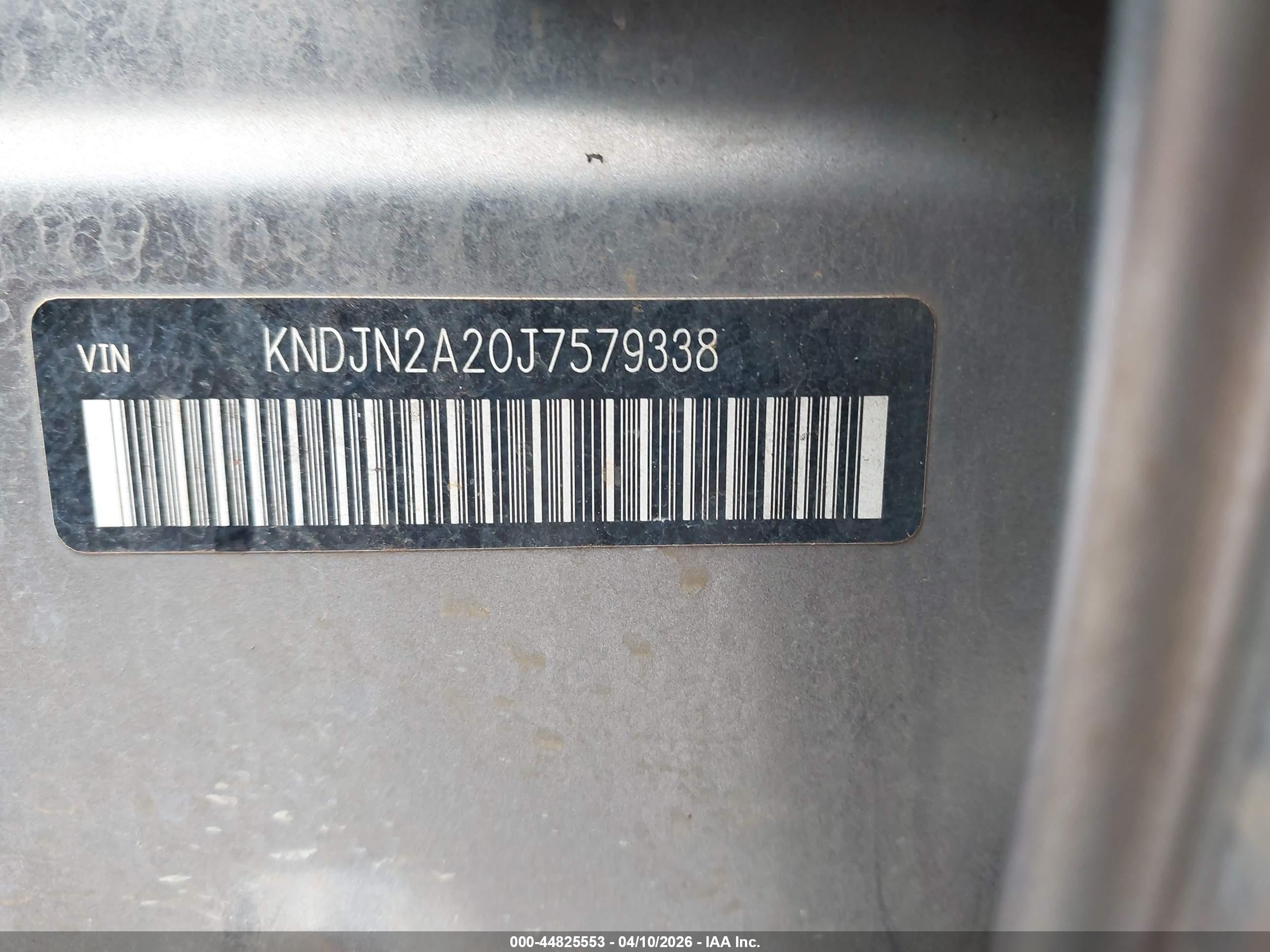 2018 Kia Soul VIN KNDJN2A20J7579338 IAAI salvage auction — Front & Rear, Salvage (Hawaii), sold $200 on 2026-06-27 (photo 9)