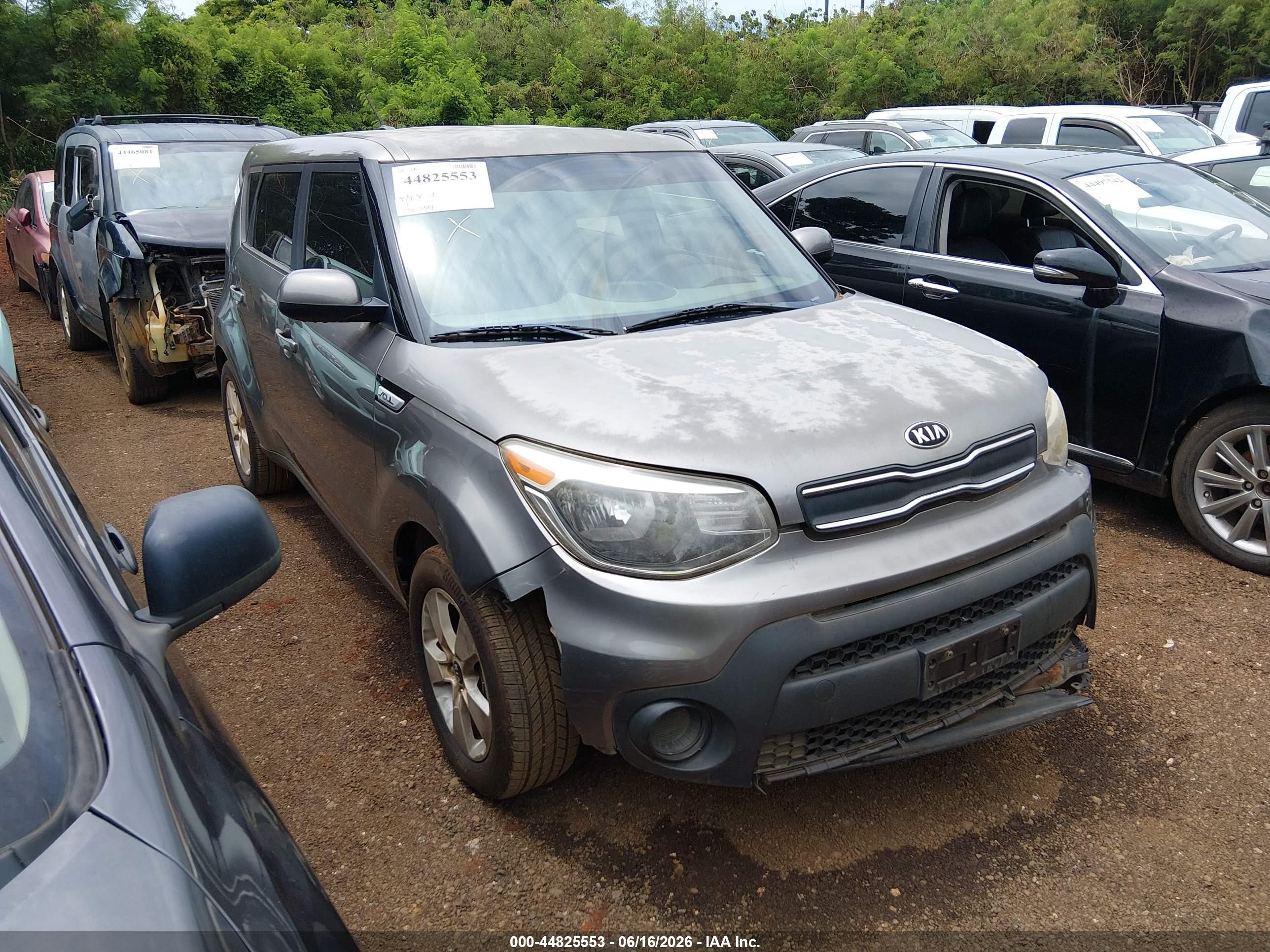 2018 Kia Soul VIN KNDJN2A20J7579338 IAAI salvage auction — Front & Rear, Salvage (Hawaii), sold $200 on 2026-06-27 (photo 1)