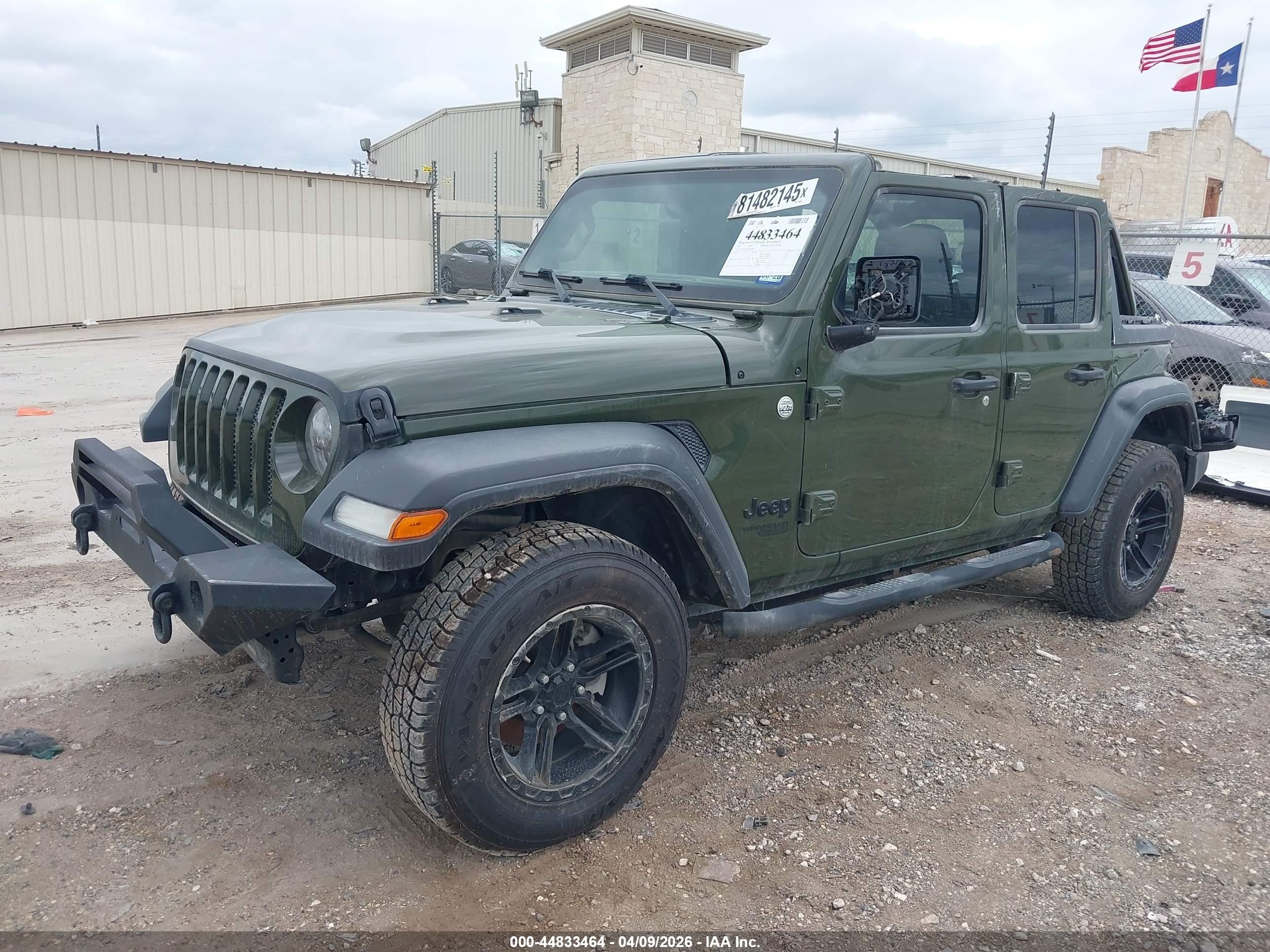 2021 Jeep Wrangler / VIN 1C4HJXDN5MW766968 IAAI salvage auction — Side, Original (Texas), sold $6,200 on 2026-09-08 (photo 2)