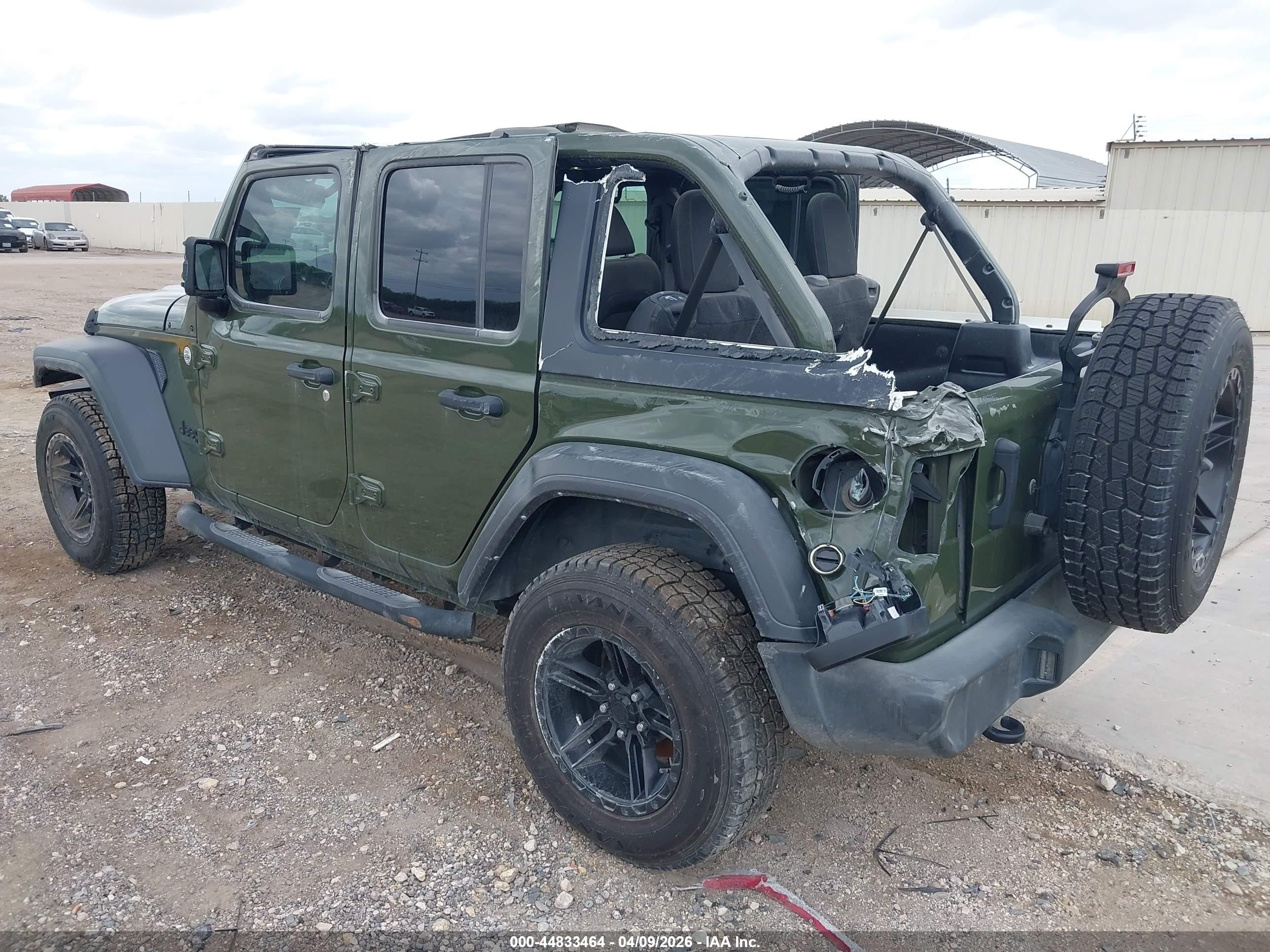 2021 Jeep Wrangler / VIN 1C4HJXDN5MW766968 IAAI salvage auction — Side, Original (Texas), sold $6,200 on 2026-09-08 (photo 3)