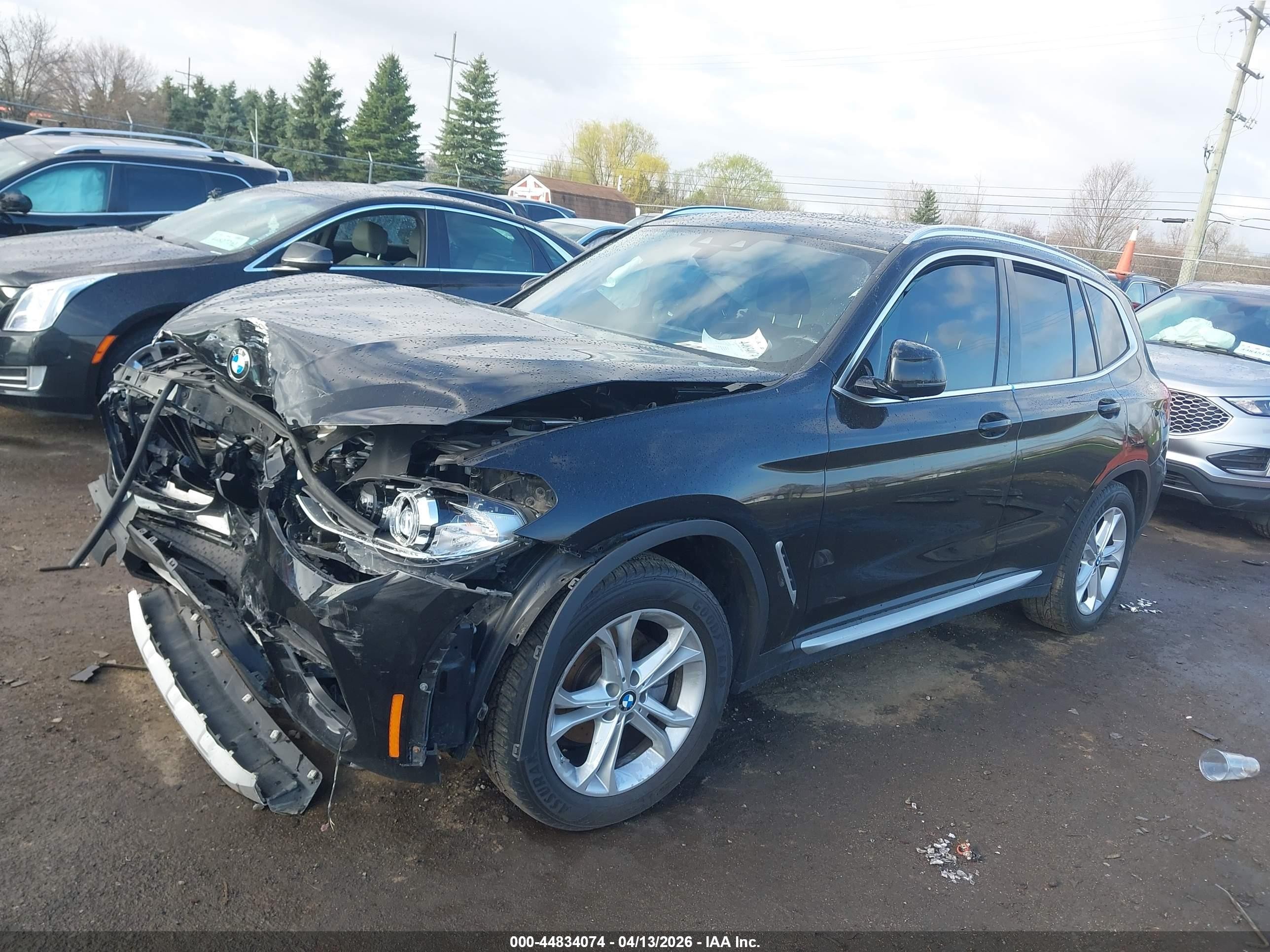 2020 BMW X3 VIN 5UXTY5C01LLT36711 IAAI salvage auction — Front End, Clear (Michigan), sold $5,800 on 2026-10-06 (photo 2)