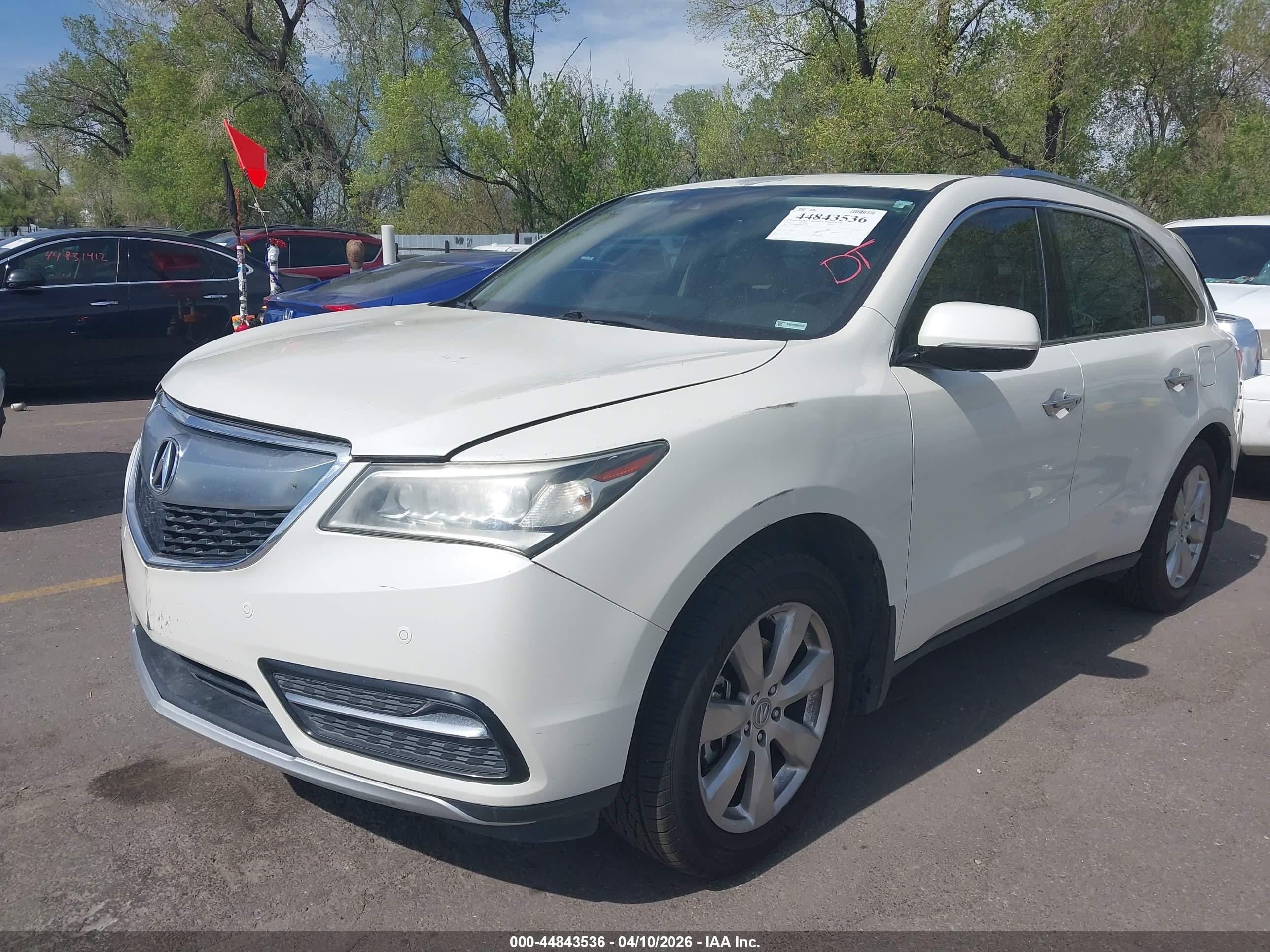 2016 Acura MDX VIN 5FRYD4H98GB058269 IAAI salvage auction — Rear End, Salvage (Utah), sold $4,000 on 2026-09-11 (photo 2)