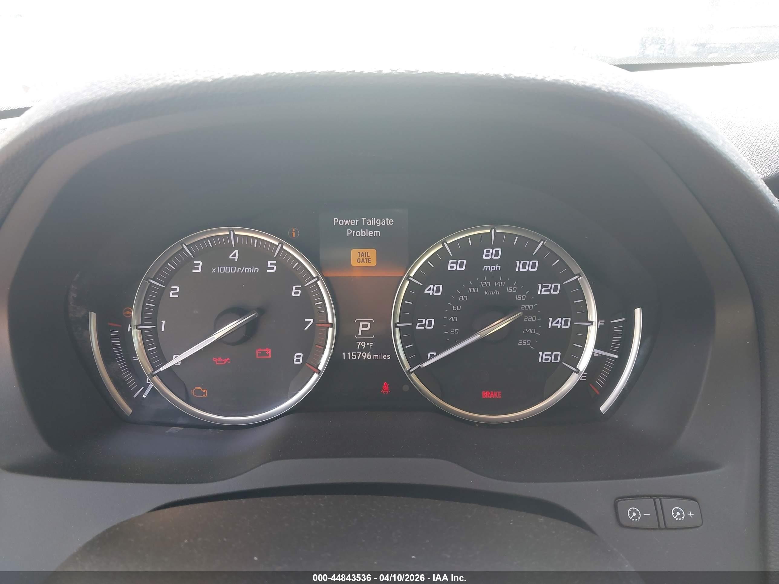 2016 Acura MDX VIN 5FRYD4H98GB058269 IAAI salvage auction — Rear End, Salvage (Utah), sold $4,000 on 2026-09-11 (photo 7)