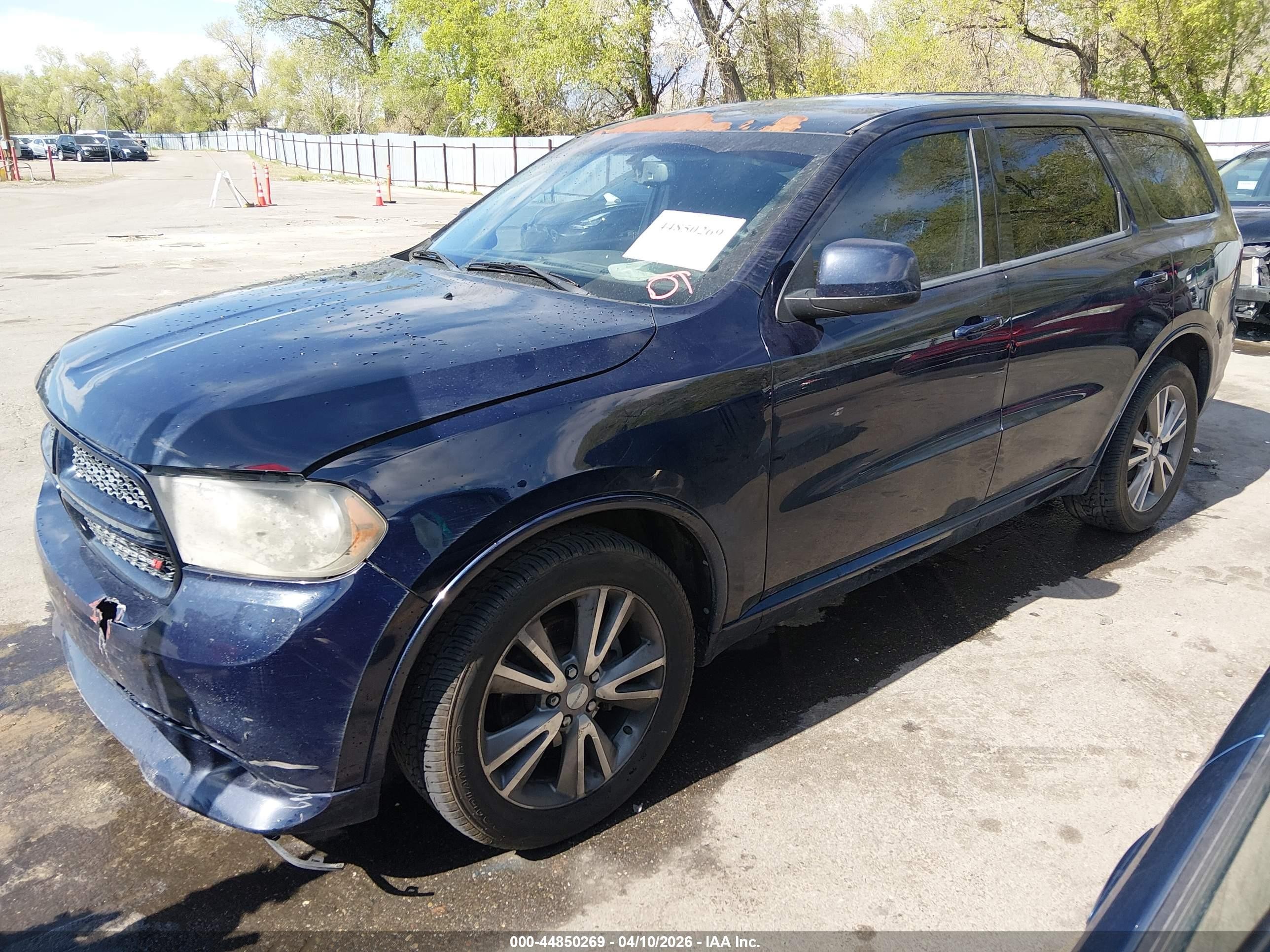 2013 Dodge Durango VIN 1C4RDJAG0DC629033 IAAI salvage auction — Front End, Salvage (Utah), sold $1,025 on 2026-07-09 (photo 2)