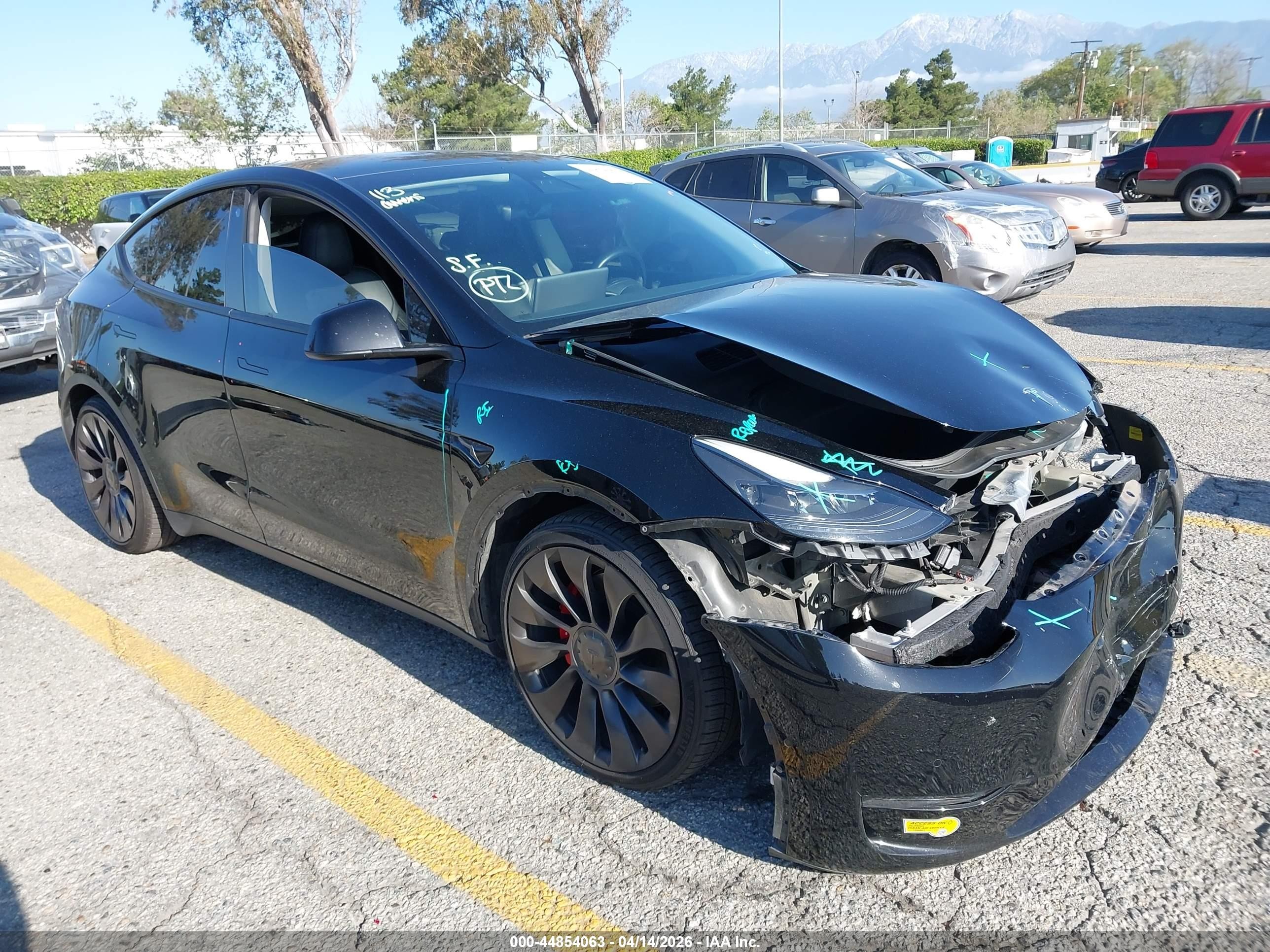 2022 Tesla Model Y VIN 7SAYGDEF1NF347920 — IAAI salvage auction photo