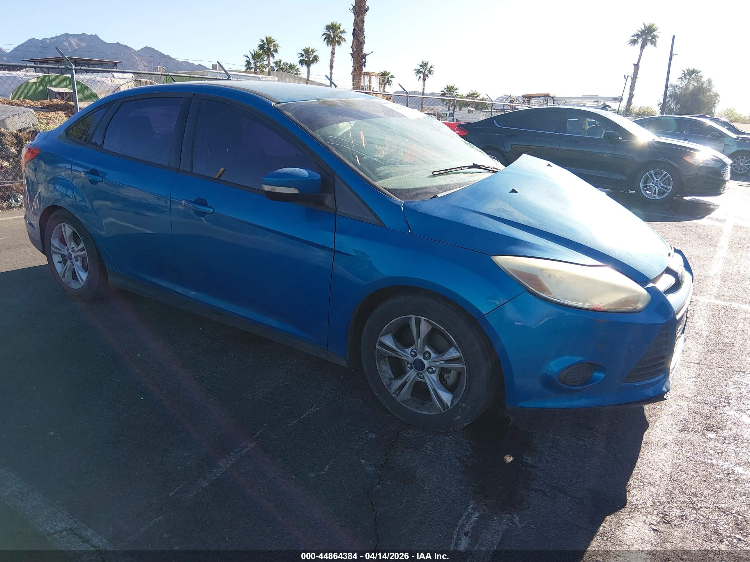 2014 Ford Focus VIN 1FADP3F22EL399397 IAAI salvage auction — Biohazard/Chemical, Salvage (Nevada), sold $100 on 2026-07-10 (photo 1)