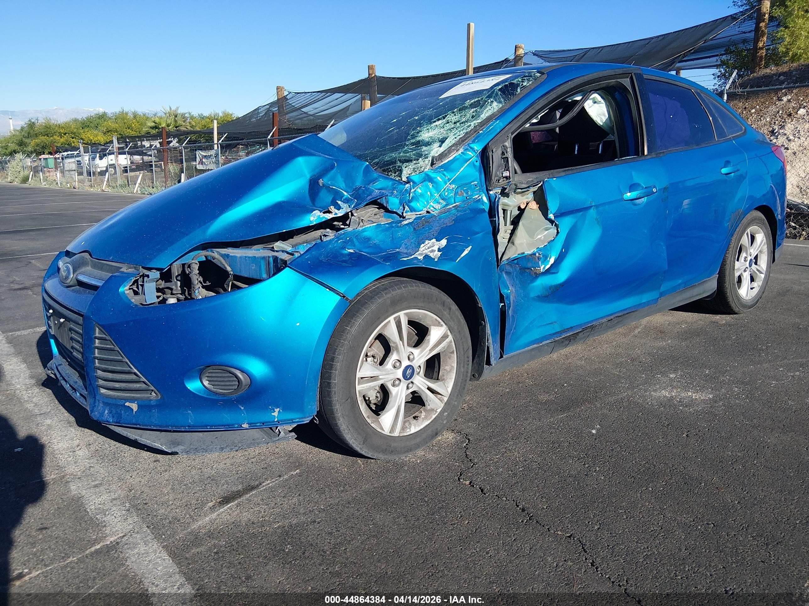 2014 Ford Focus VIN 1FADP3F22EL399397 IAAI salvage auction — Biohazard/Chemical, Salvage (Nevada), sold $100 on 2026-07-10 (photo 2)