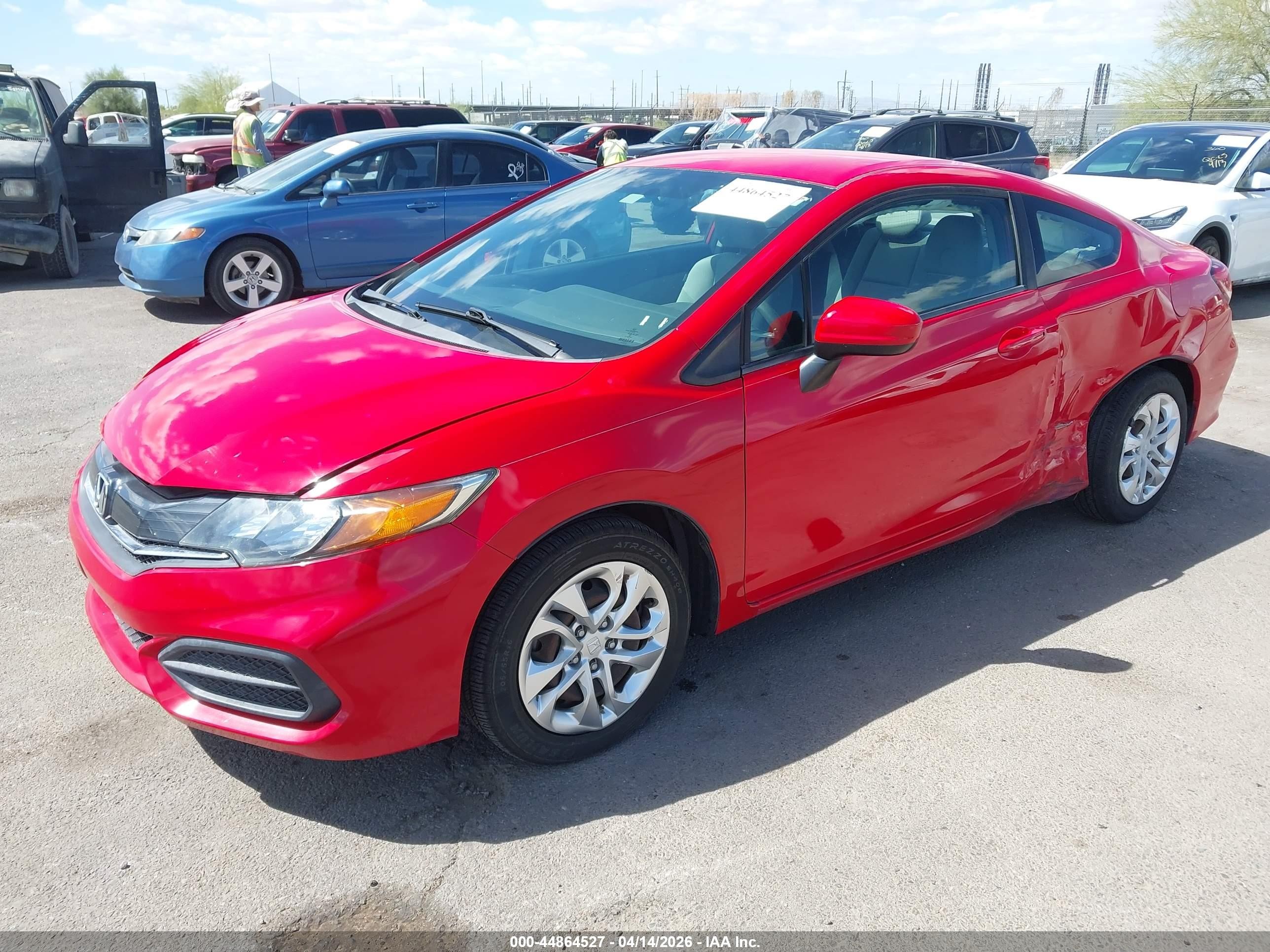 2015 Honda Civic VIN 2HGFG3B50FH510662 IAAI salvage auction — Side, Rebuildable (Florida), sold $3,000 on 2026-07-09 (photo 2)