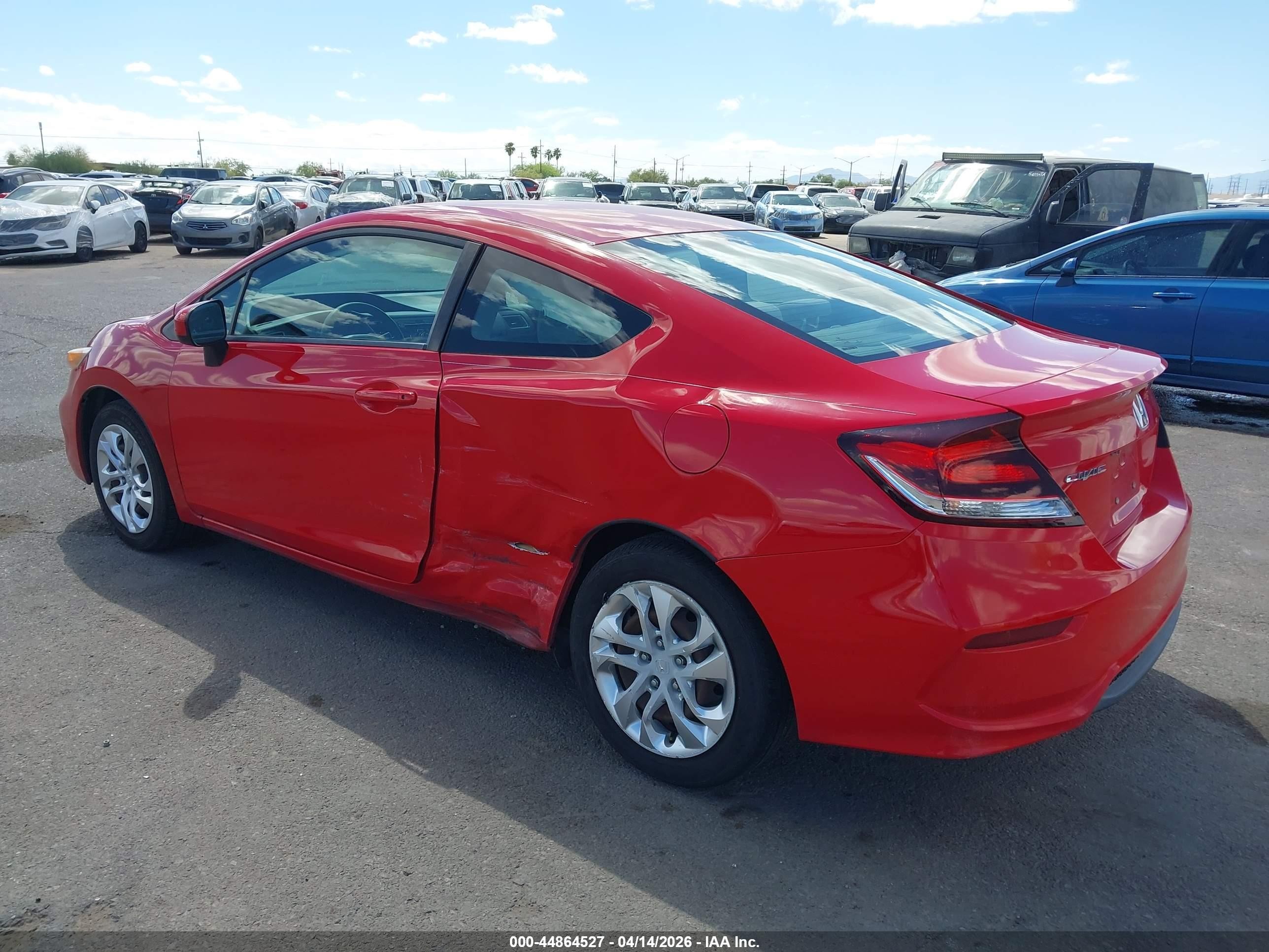 2015 Honda Civic VIN 2HGFG3B50FH510662 IAAI salvage auction — Side, Rebuildable (Florida), sold $3,000 on 2026-07-09 (photo 3)