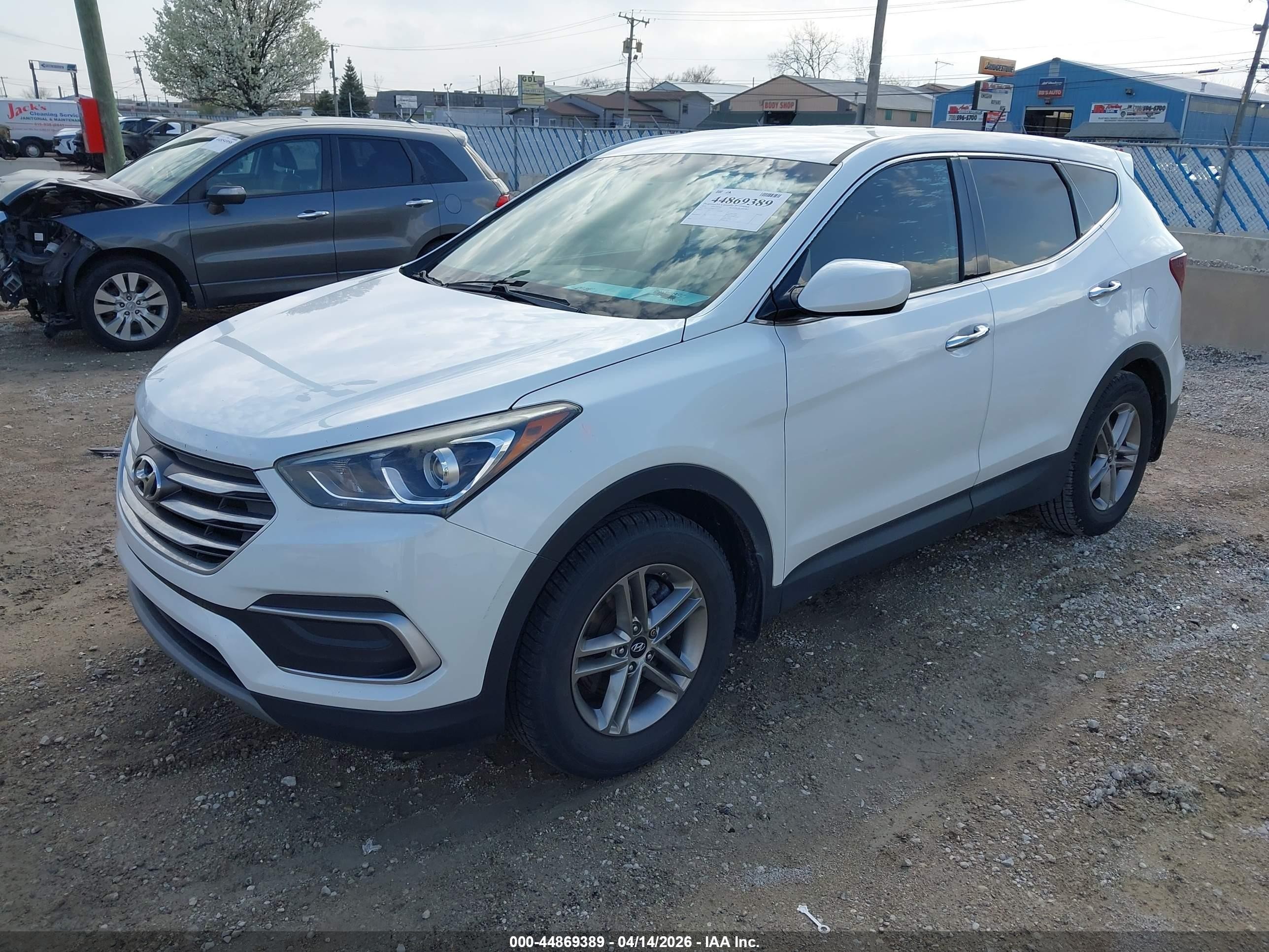 2018 Hyundai Santa Fe VIN 5XYZT3LBXJG551397 IAAI salvage auction — Rear End, Salvage (Indiana), sold $2,250 on 2026-07-11 (photo 2)