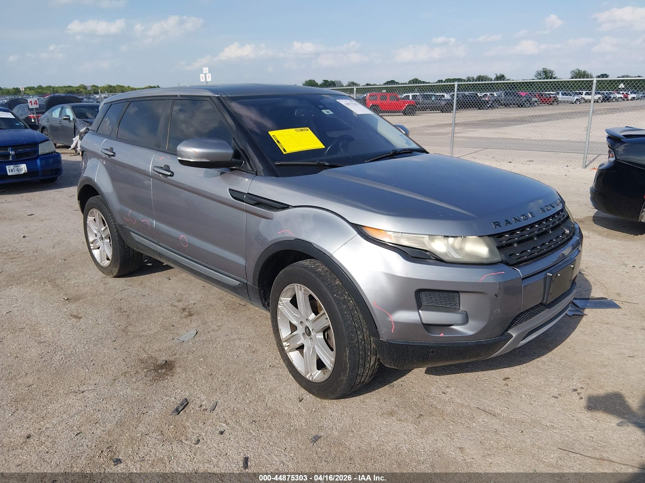 2013 Land Rover Range Rover Evoque VIN SALVN2BG3DH799852 IAAI salvage auction — Side, Original (Texas), sold $1,675 on 2026-06-30 (photo 1)