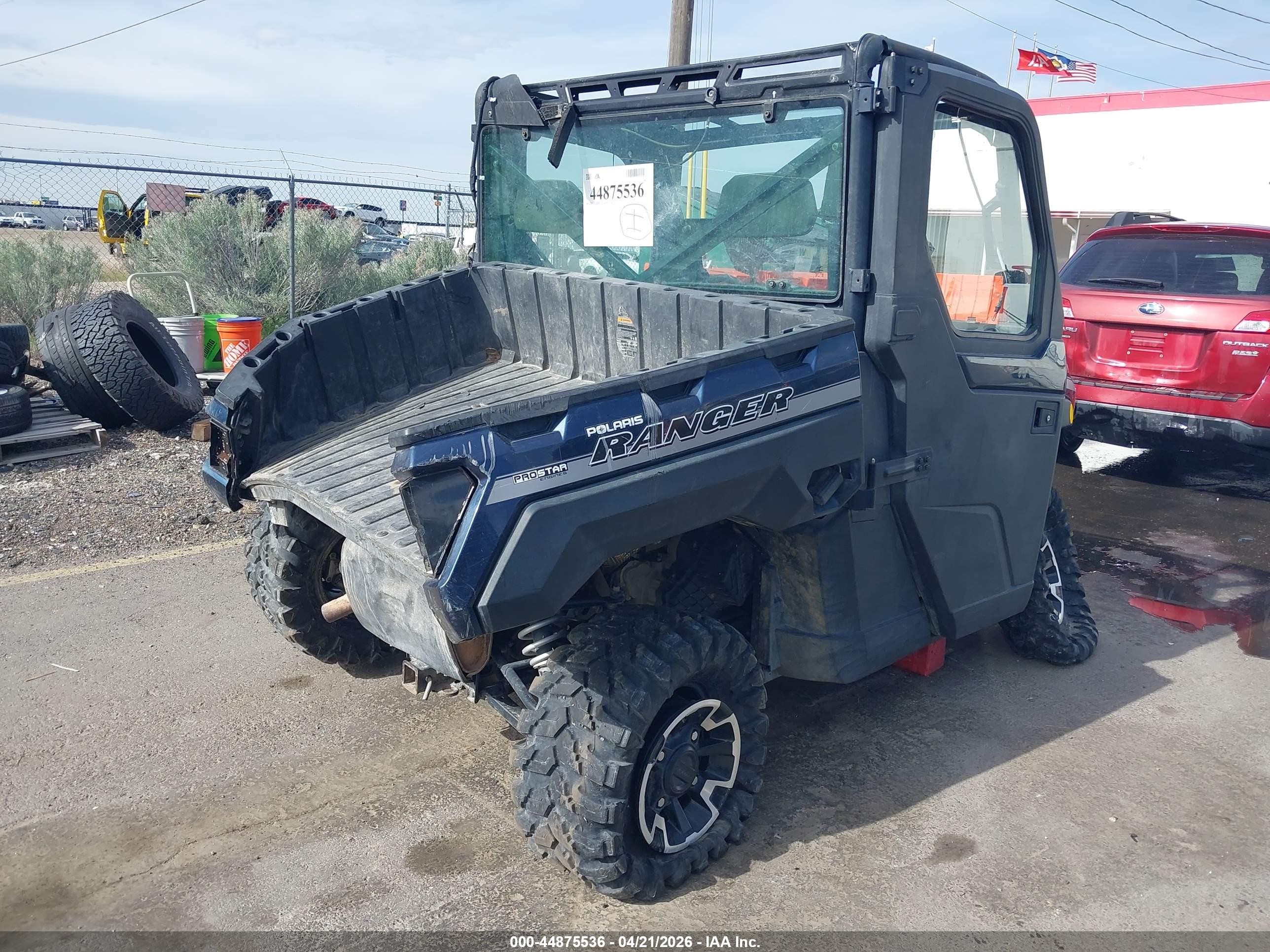 2019 Polaris Ranger VIN 4XARRU99XK8899936 IAAI salvage auction — Front & Rear, Salvage (Idaho), sold $2,800 on 2026-07-09 (photo 4)