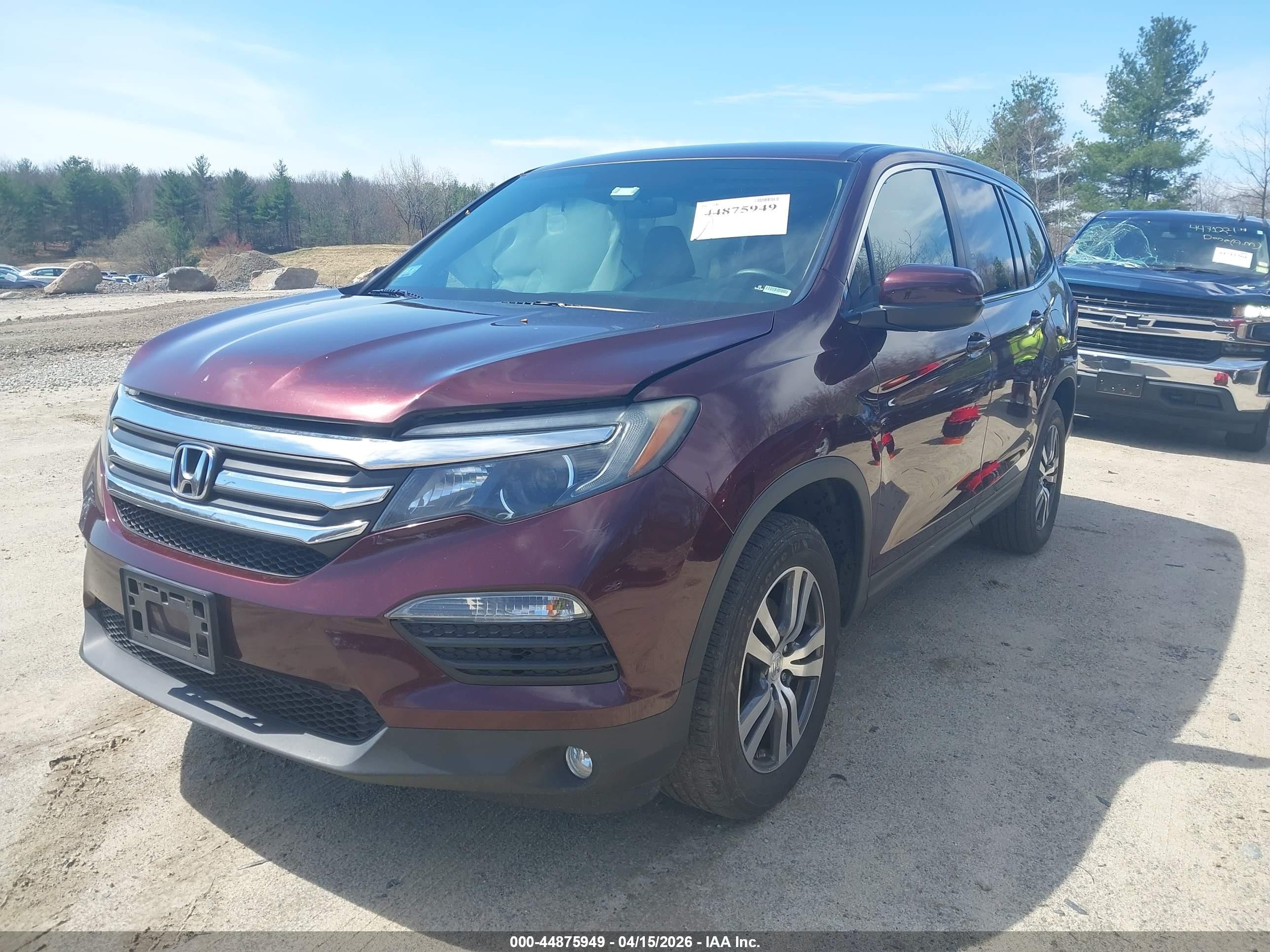 2017 Honda Pilot VIN 5FNYF6H38HB067980 IAAI salvage auction — Rear End, Salvage (Arizona), sold $3,700 on 2026-07-07 (photo 2)