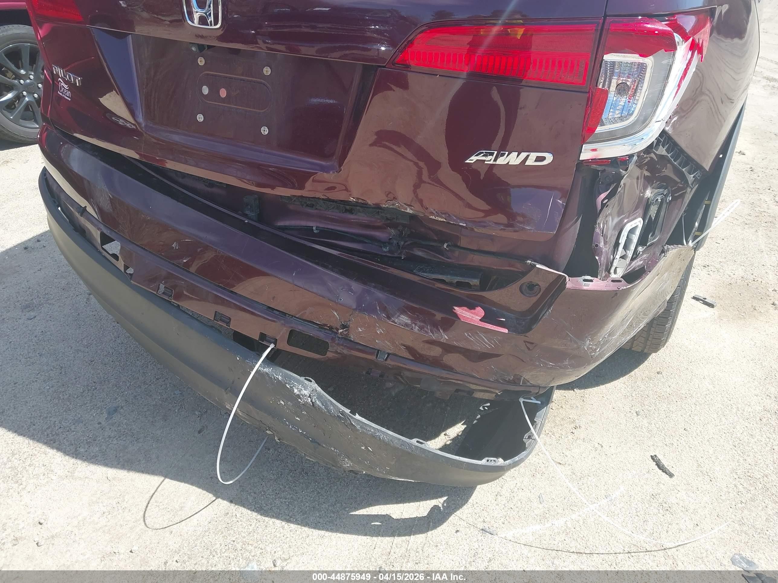 2017 Honda Pilot VIN 5FNYF6H38HB067980 IAAI salvage auction — Rear End, Salvage (Arizona), sold $3,700 on 2026-07-07 (photo 6)