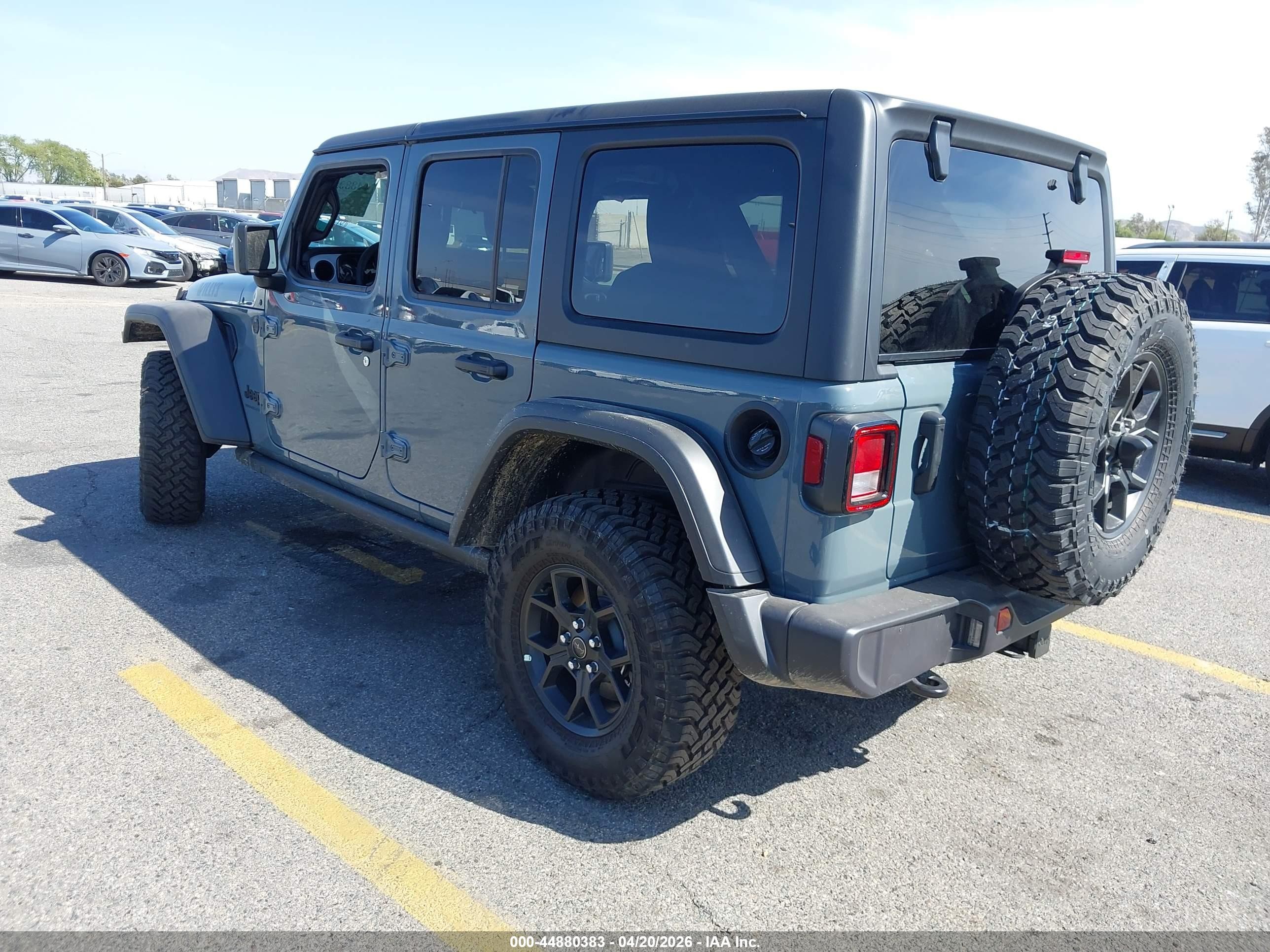 2026 Jeep Wrangler VIN 1C4PJXDN5TW166722 IAAI salvage auction — Front End, Salvage (California), sold $16,550 on 2026-06-29 (photo 3)