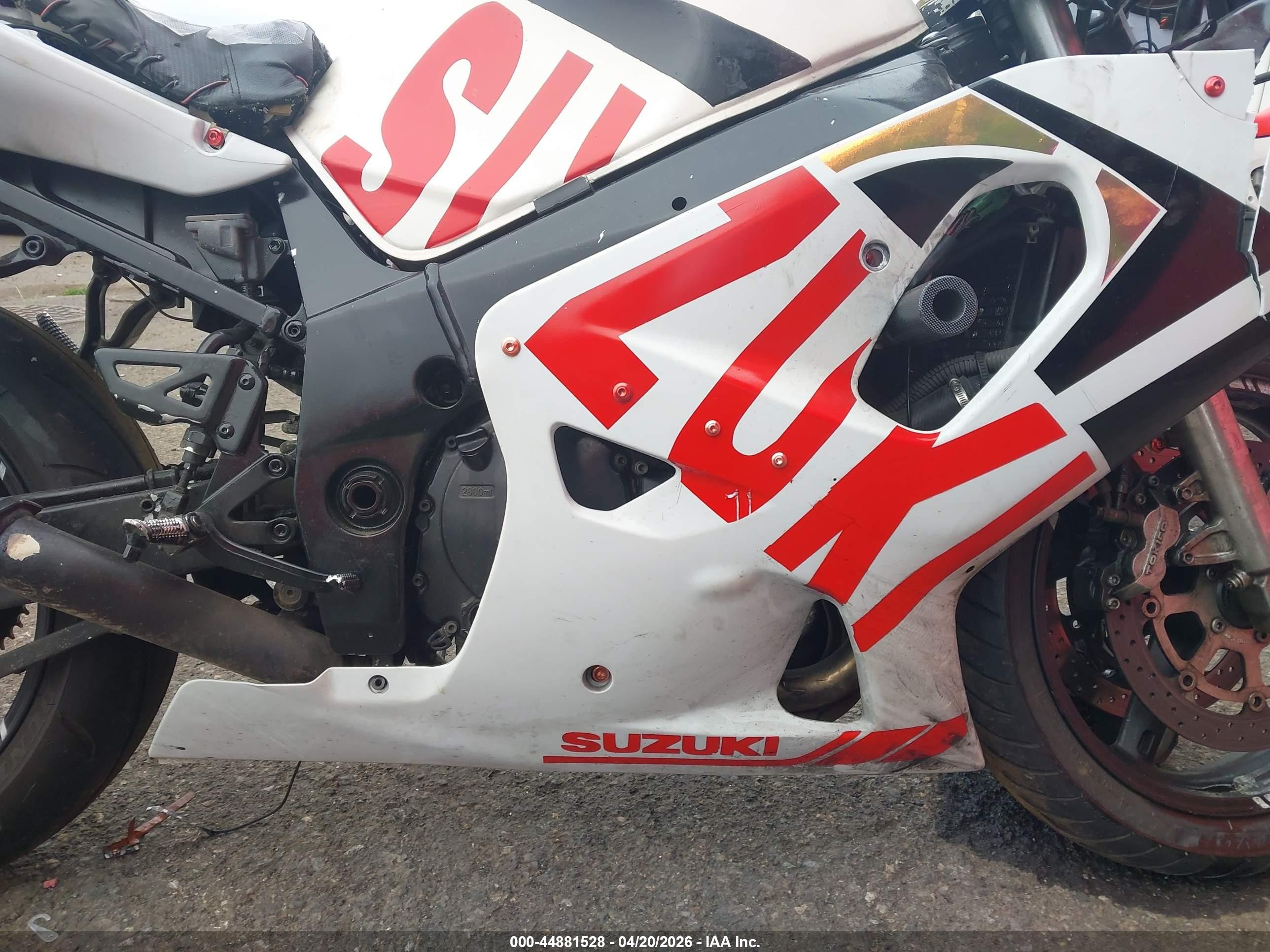 2001 Suzuki GSX-R600 VIN JS1GN7BA712100028 IAAI salvage auction — Unknown, Salvage (Oregon), sold $375 on 2026-07-09 (photo 8)