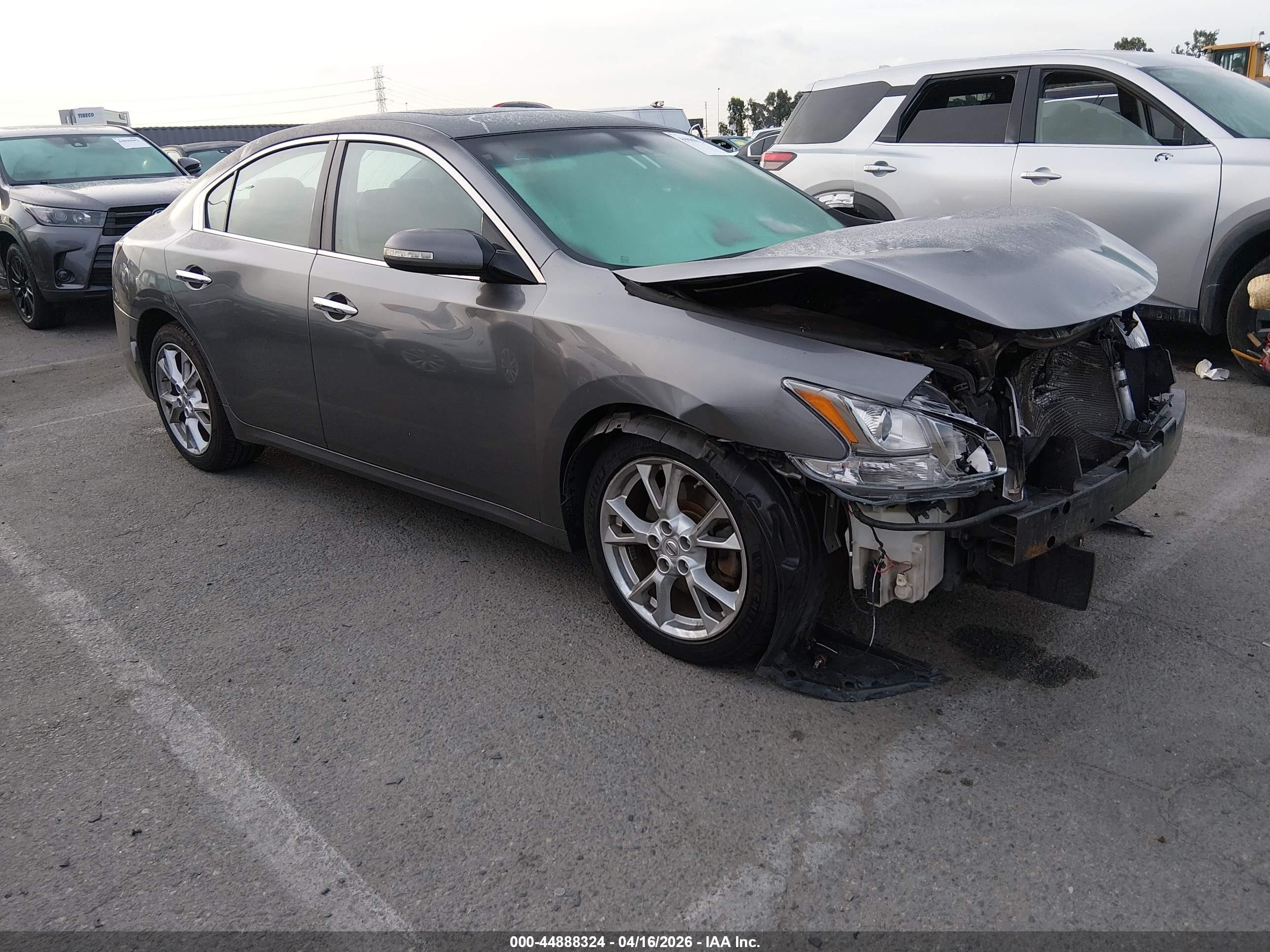 2014 Nissan Maxima VIN 1N4AA5AP7EC450928 IAAI salvage auction — Front End, Salvage (California), sold $450 on 2026-07-07 (photo 1)