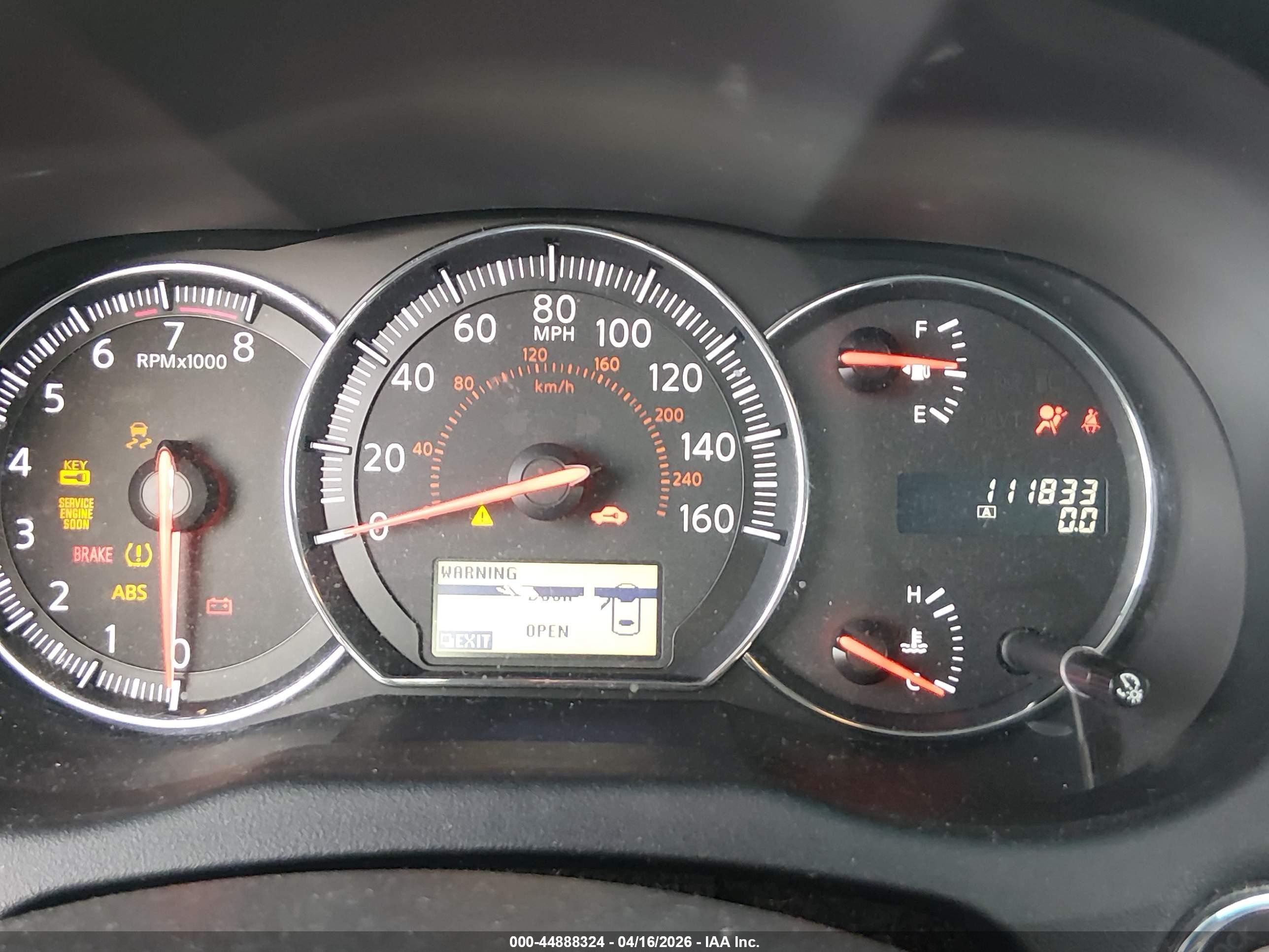 2014 Nissan Maxima VIN 1N4AA5AP7EC450928 IAAI salvage auction — Front End, Salvage (California), sold $450 on 2026-07-07 (photo 7)