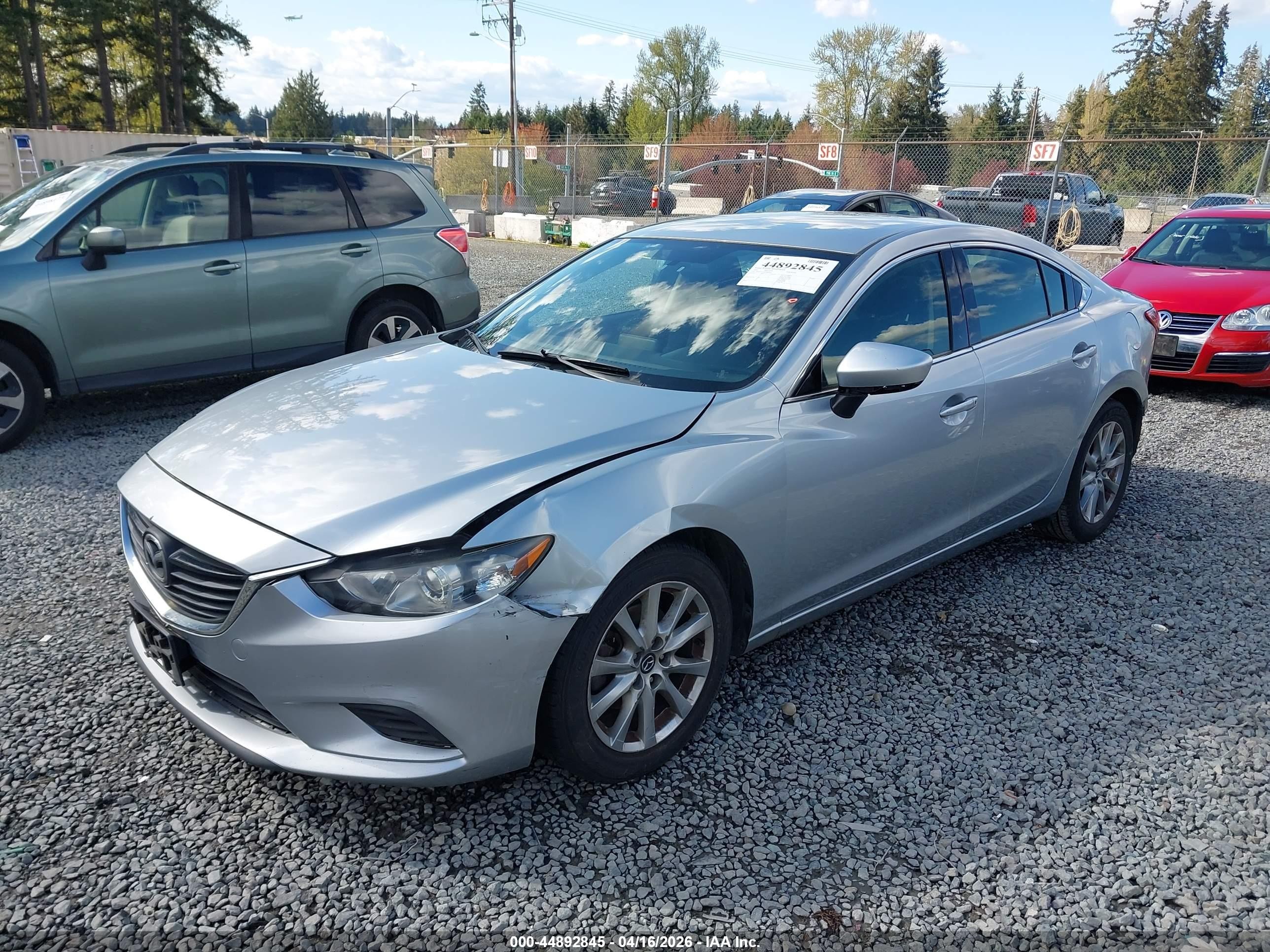 2016 Mazda 6 VIN JM1GJ1U55G1480385 IAAI salvage auction — Rear End, Bill Of Sale (Washington), sold $1,150 on 2026-09-13 (photo 2)