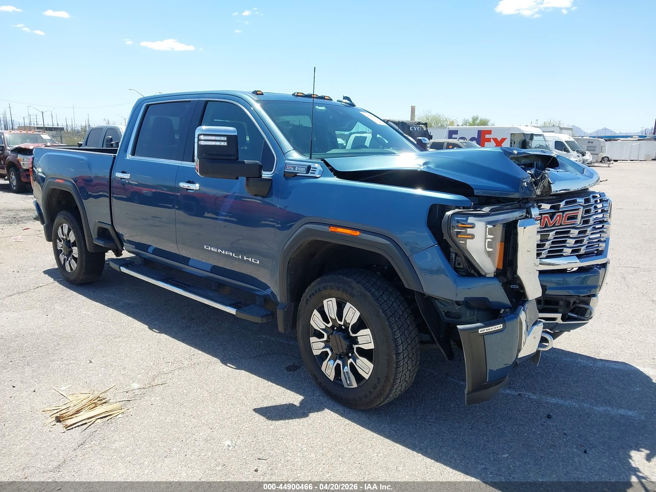 2024 GMC Sierra VIN 1GT49RE76RF243422 IAAI salvage auction — Side, Salvage (Massachusetts), sold $13,300 on 2026-07-09 (photo 1)