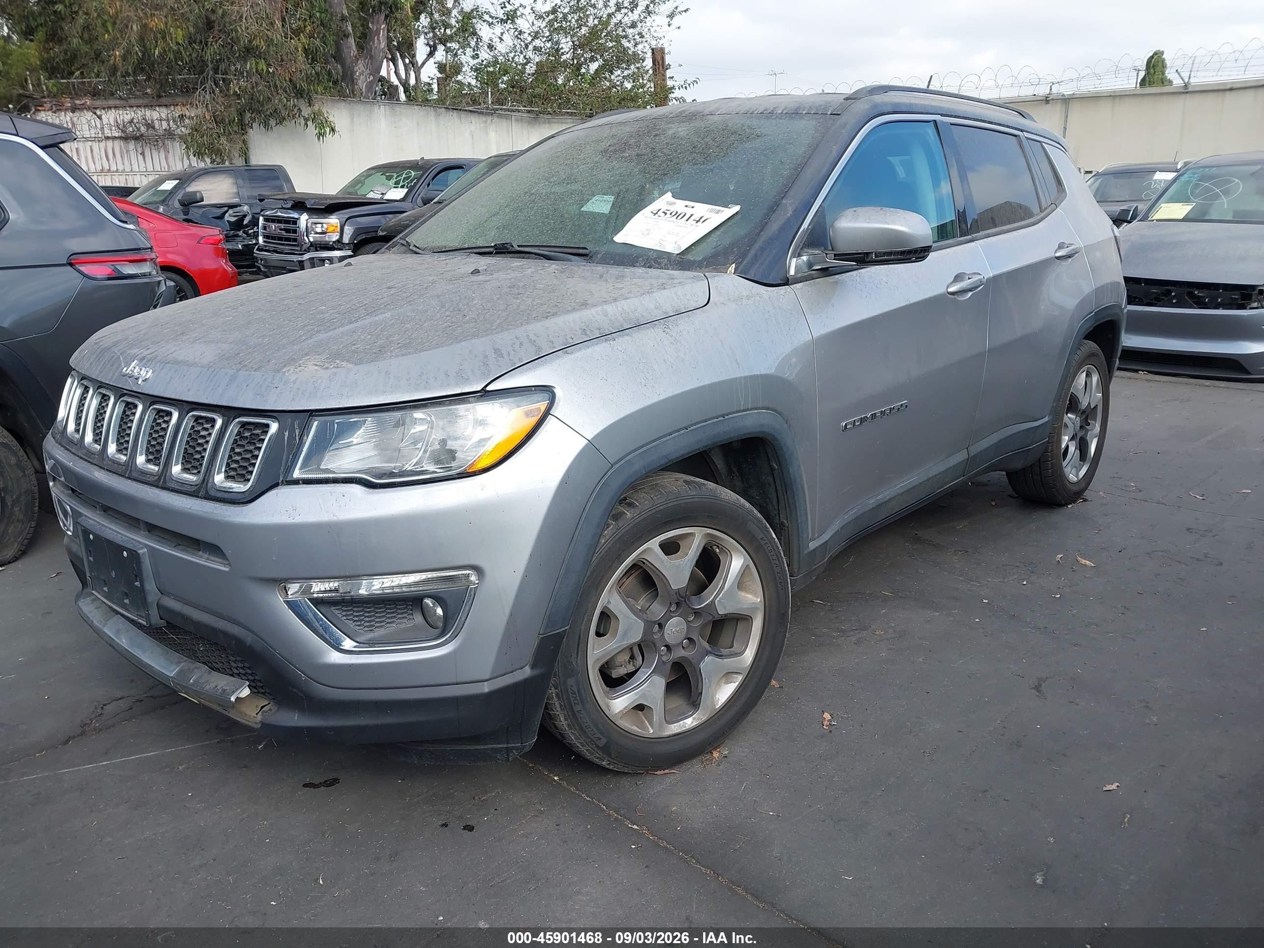 2020 Jeep Compass VIN 3C4NJCCB7LT152771 IAAI salvage auction — Undercarriage, Salvage Certificate (California), sold $3,350 on 2026-09-13 (photo 2)