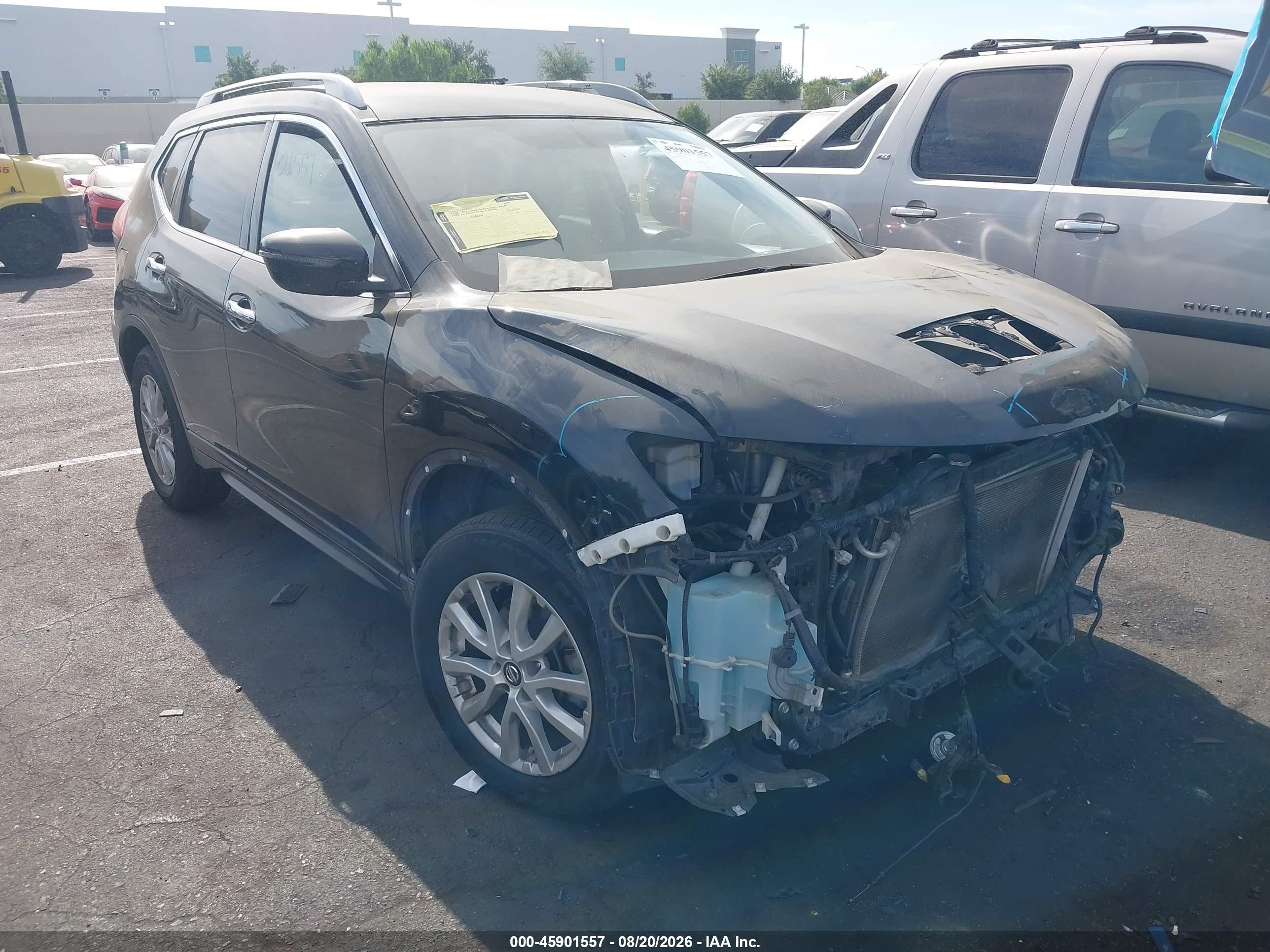 2018 Nissan Rogue VIN 5N1AT2MT9JC714376 IAAI salvage auction — Front End, Salvage Certificate (California), sold $2,100 on 2026-09-13 (photo 1)
