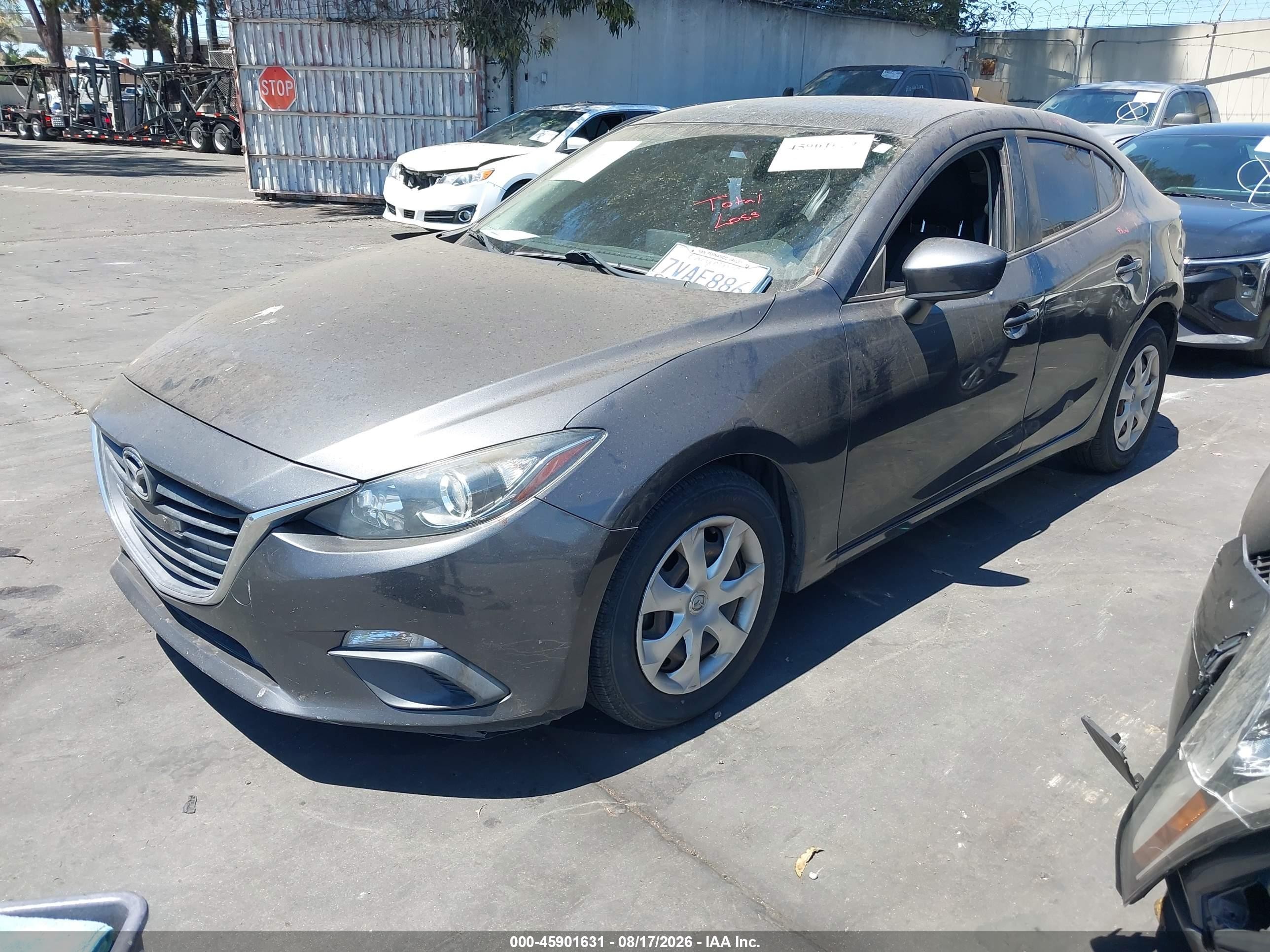2016 Mazda 3 VIN 3MZBM1T75GM329843 IAAI salvage auction — Rear End, Salvage Certificate (California), sold $1,900 on 2026-09-11 (photo 2)