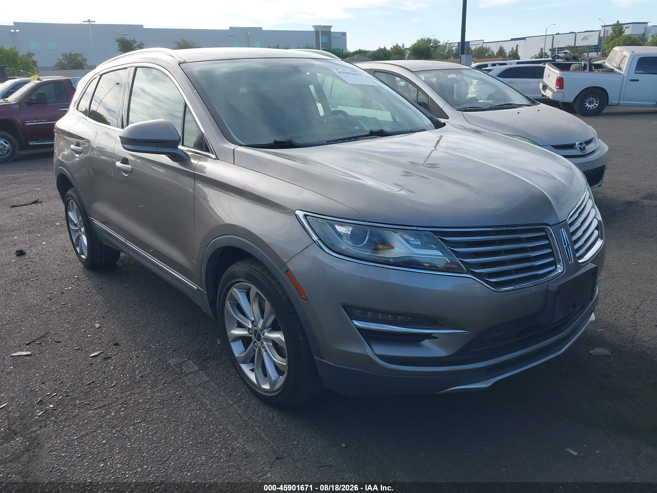 2016 Lincoln MKC VIN 5LMCJ2C90GUJ21946 IAAI salvage auction — Side, Salvage Certificate (California), sold $1,800 on 2026-09-13 (photo 1)
