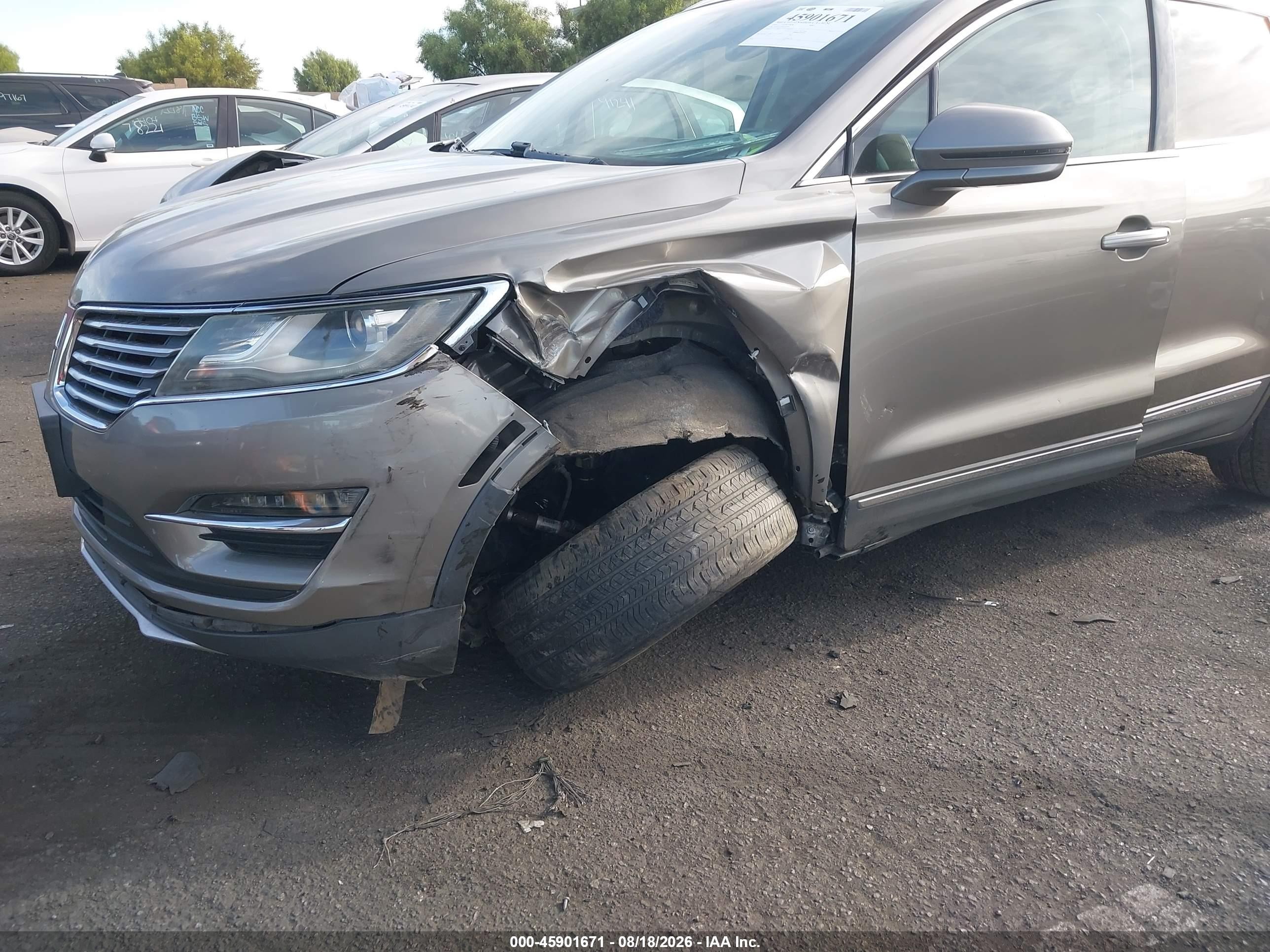 2016 Lincoln MKC VIN 5LMCJ2C90GUJ21946 IAAI salvage auction — Side, Salvage Certificate (California), sold $1,800 on 2026-09-13 (photo 6)