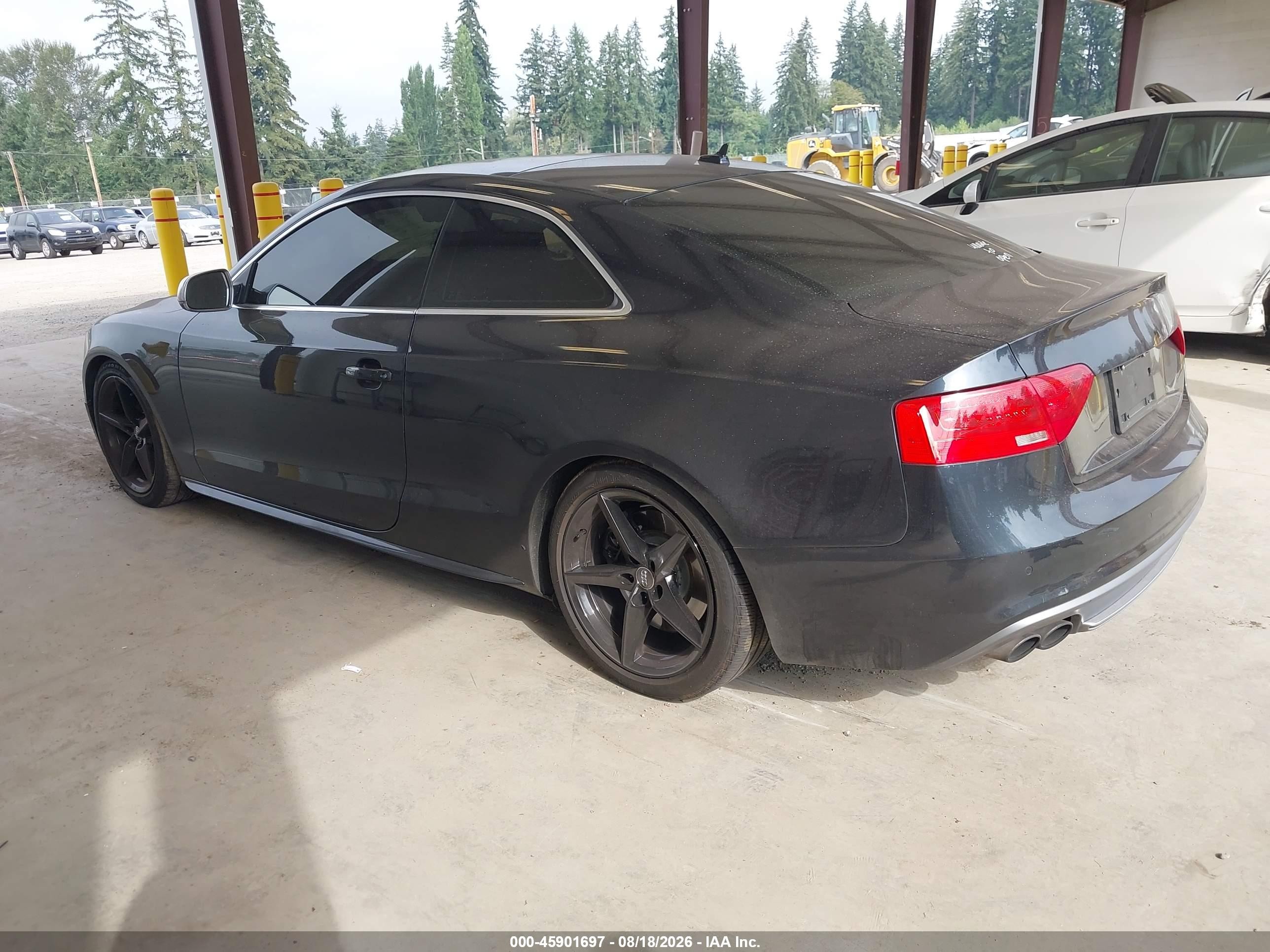 2014 Audi S5 VIN WAUCGAFR8EA015302 IAAI salvage auction — Side, Bill Of Sale (Washington), sold $3,475 on 2026-09-02 (photo 3)