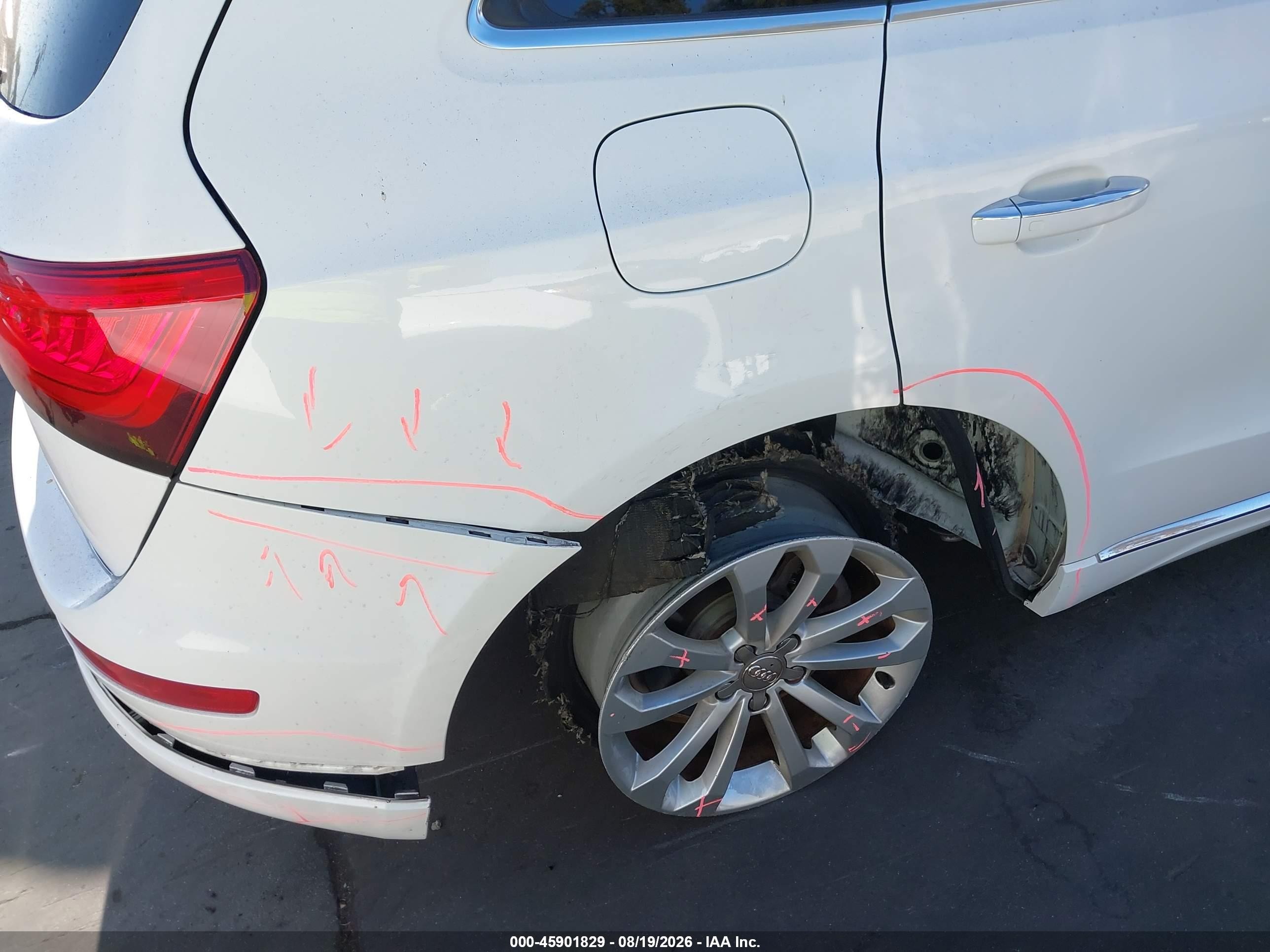 2015 Audi Q5 VIN WA1LFAFP3FA106011 IAAI salvage auction — Side, Salvage Certificate (California), sold $3,350 on 2026-09-13 (photo 6)