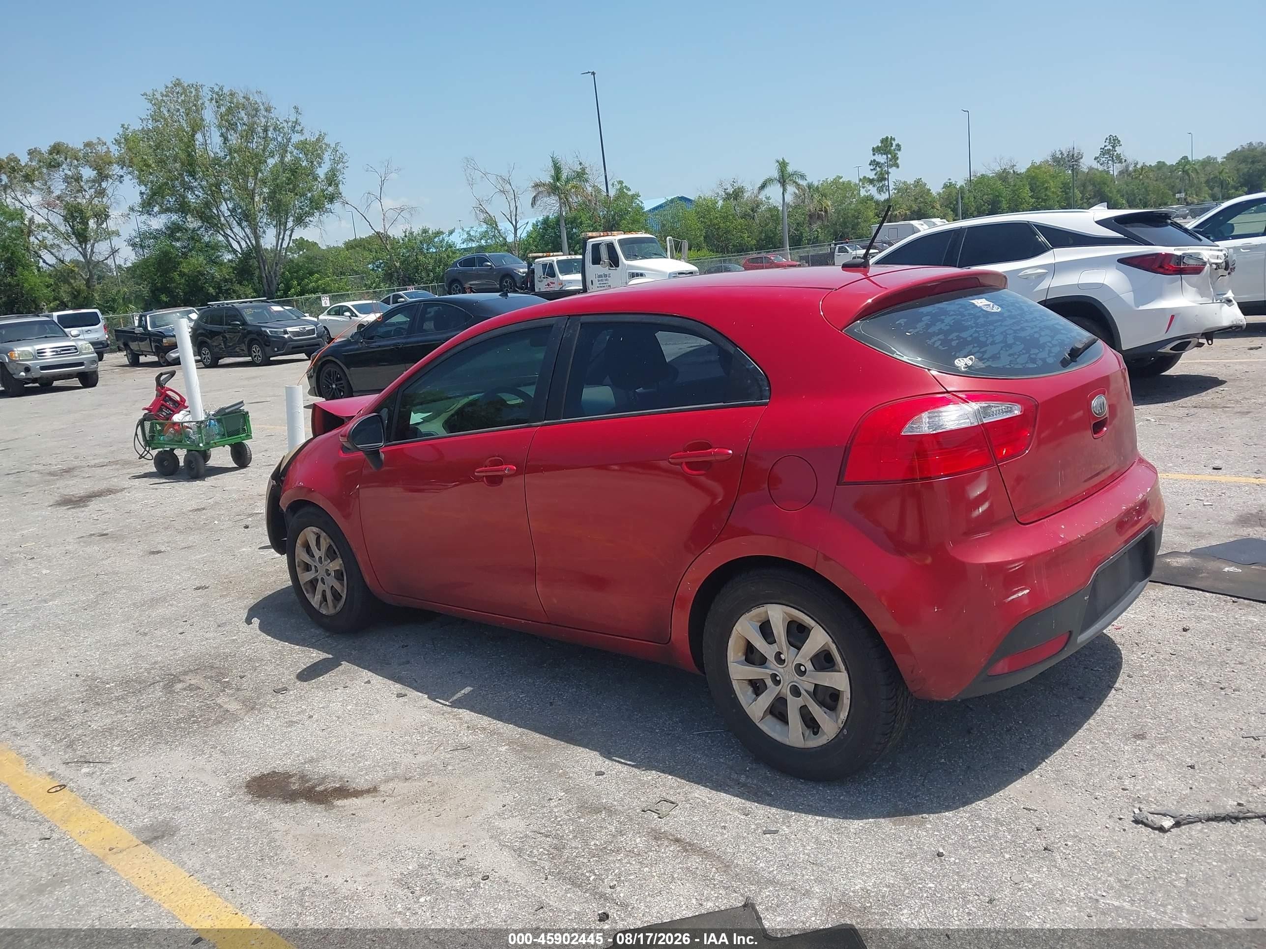 2013 Kia Rio VIN KNADM5A39D6246850 IAAI salvage auction — Normal Wear, Clear (Florida), sold $200 on 2026-09-08 (photo 3)
