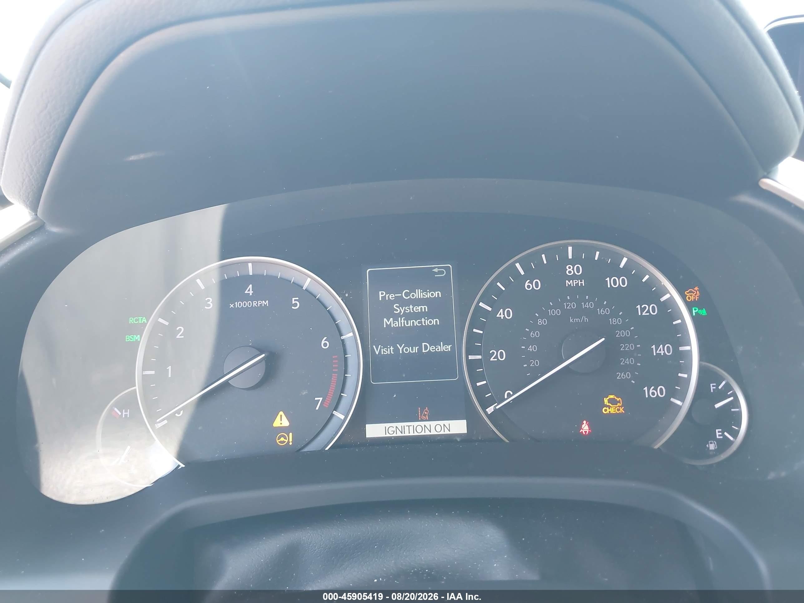 2019 Lexus Rx VIN 2T2BZMCA6KC172659 IAAI salvage auction — Front End, Clear (Indiana), sold $10,100 on 2026-10-09 (photo 7)