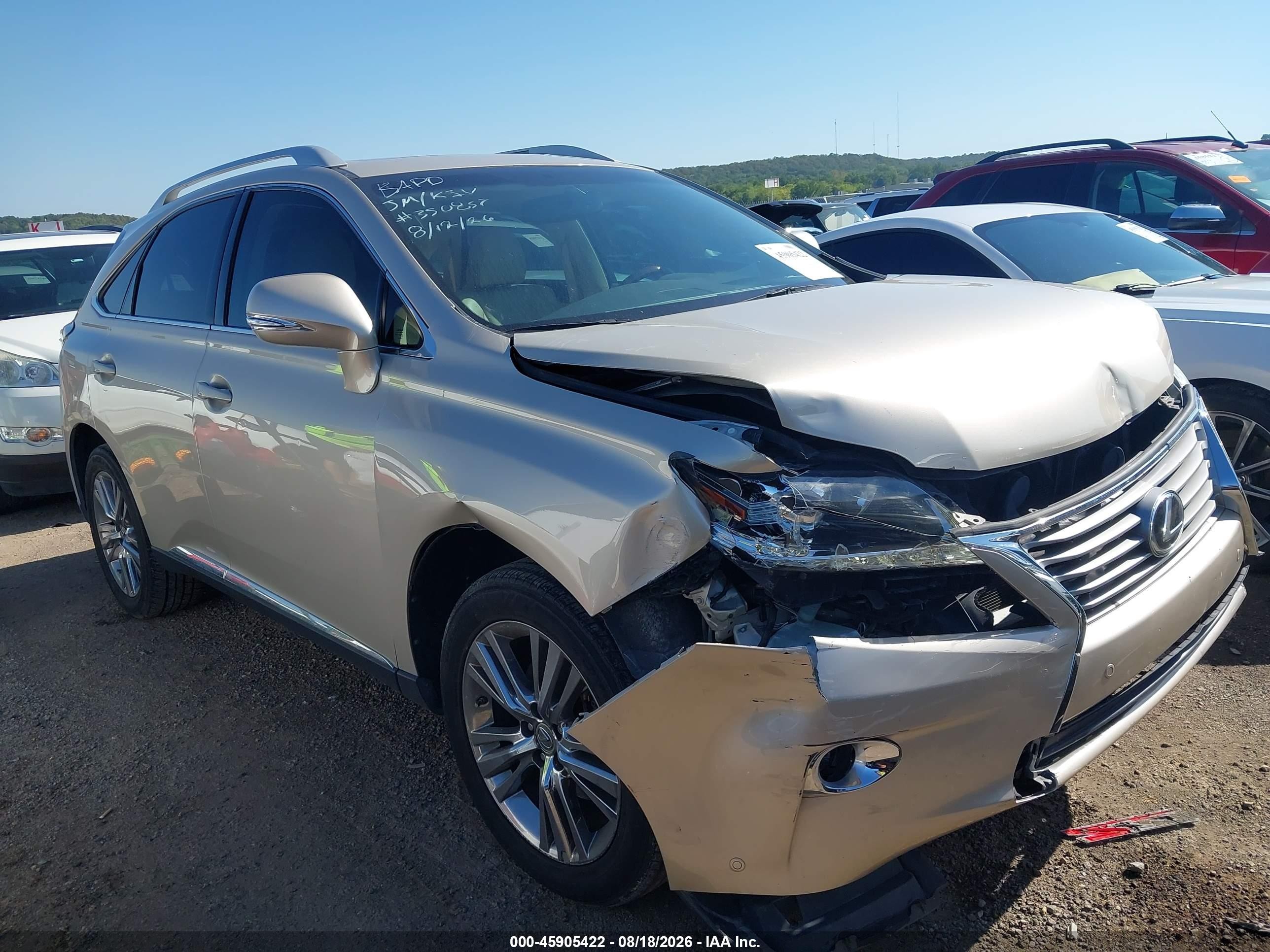 2015 Lexus RX 350 VIN 2T2BK1BA6FC277728 — IAAI salvage auction photo