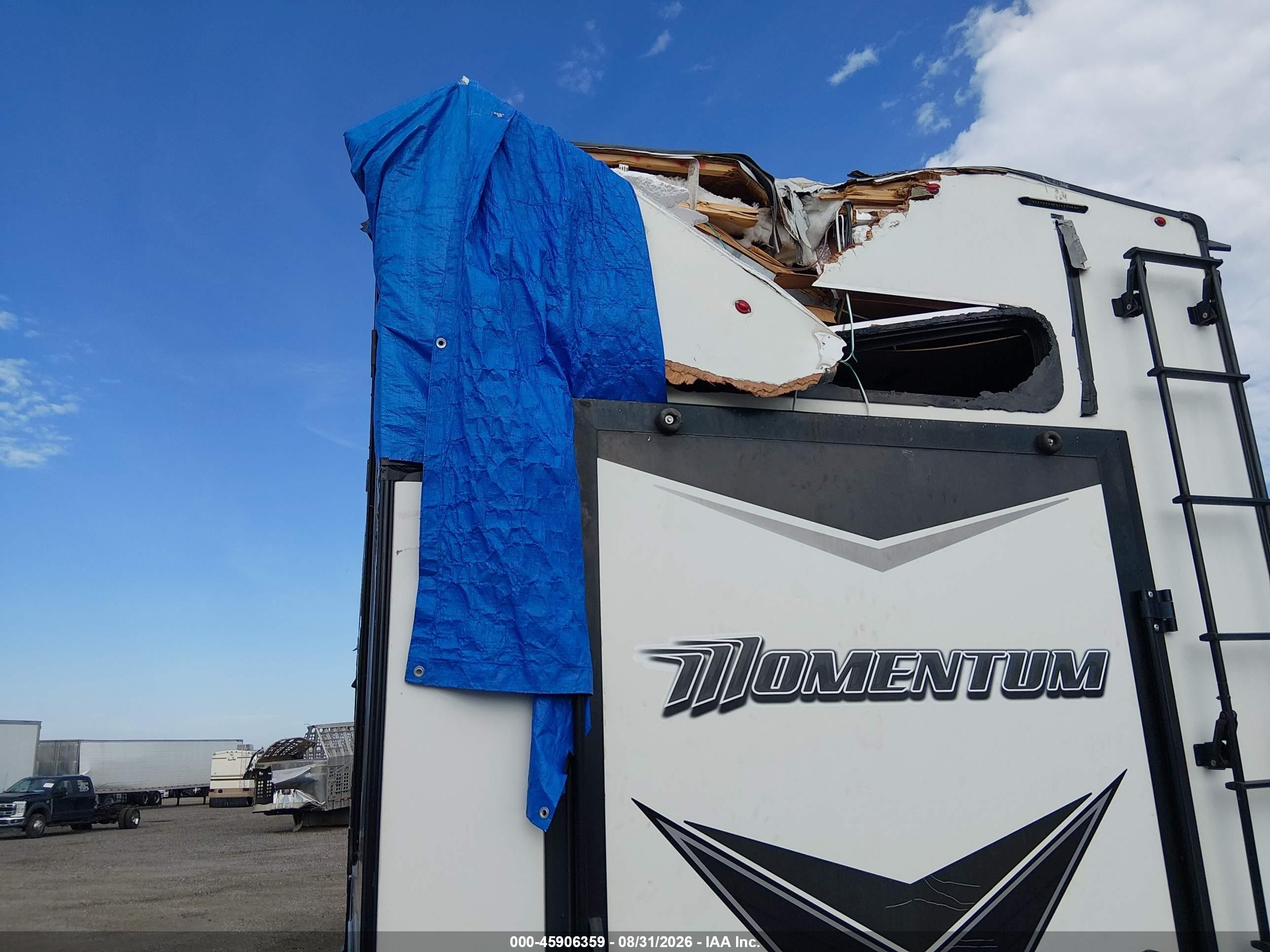 2021 Grand Design Momentum VIN 573FM4534M1118389 IAAI salvage auction — Rear End, Salvage (Iowa), sold $14,750 on 2026-09-23 (photo 6)