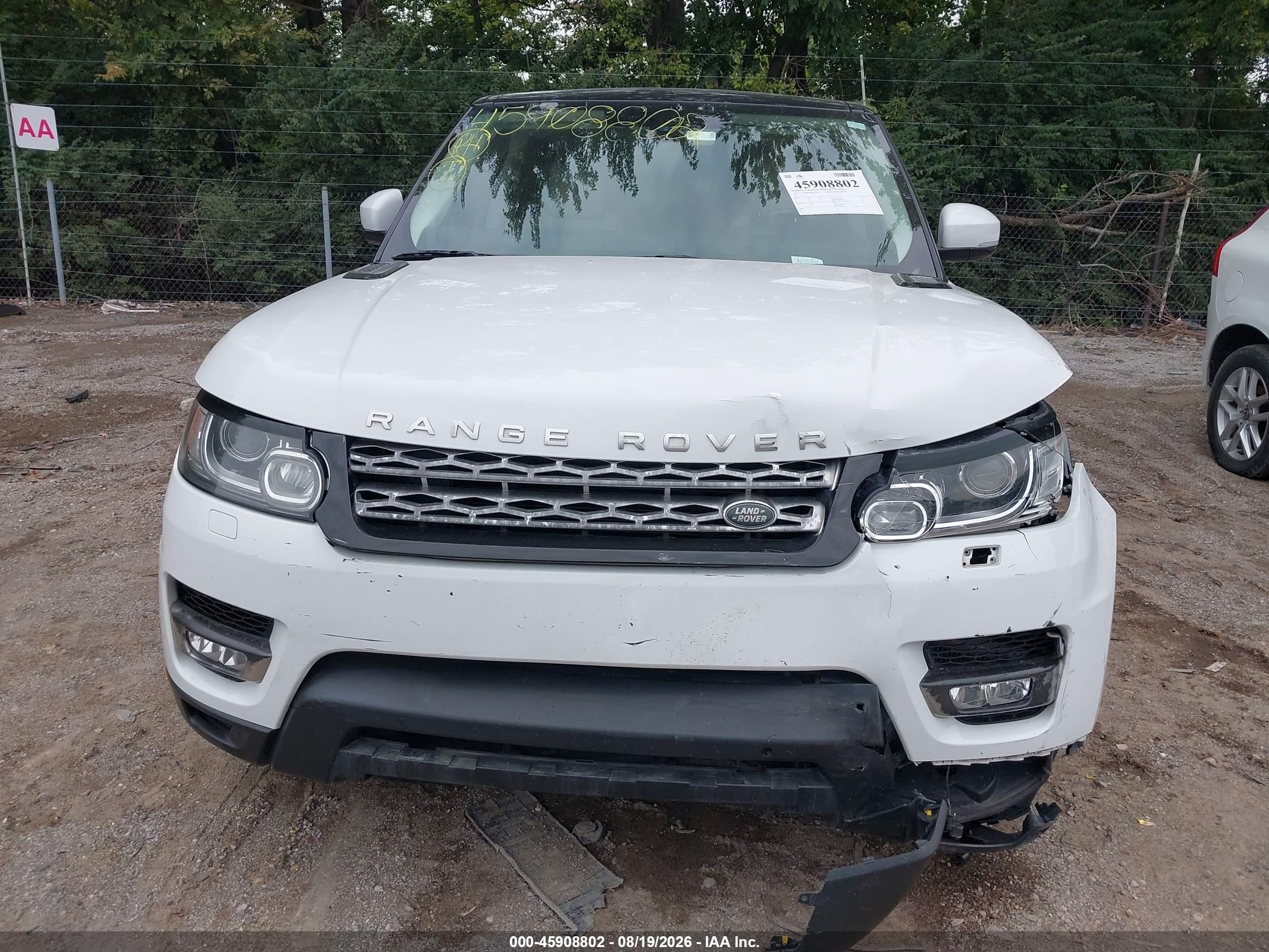 2014 Land Rover Range Rover Sport VIN SALWR2EFXEA322860 IAAI salvage auction — Front End, Salvage (Indiana), sold $3,200 on 2026-09-21 (photo 6)