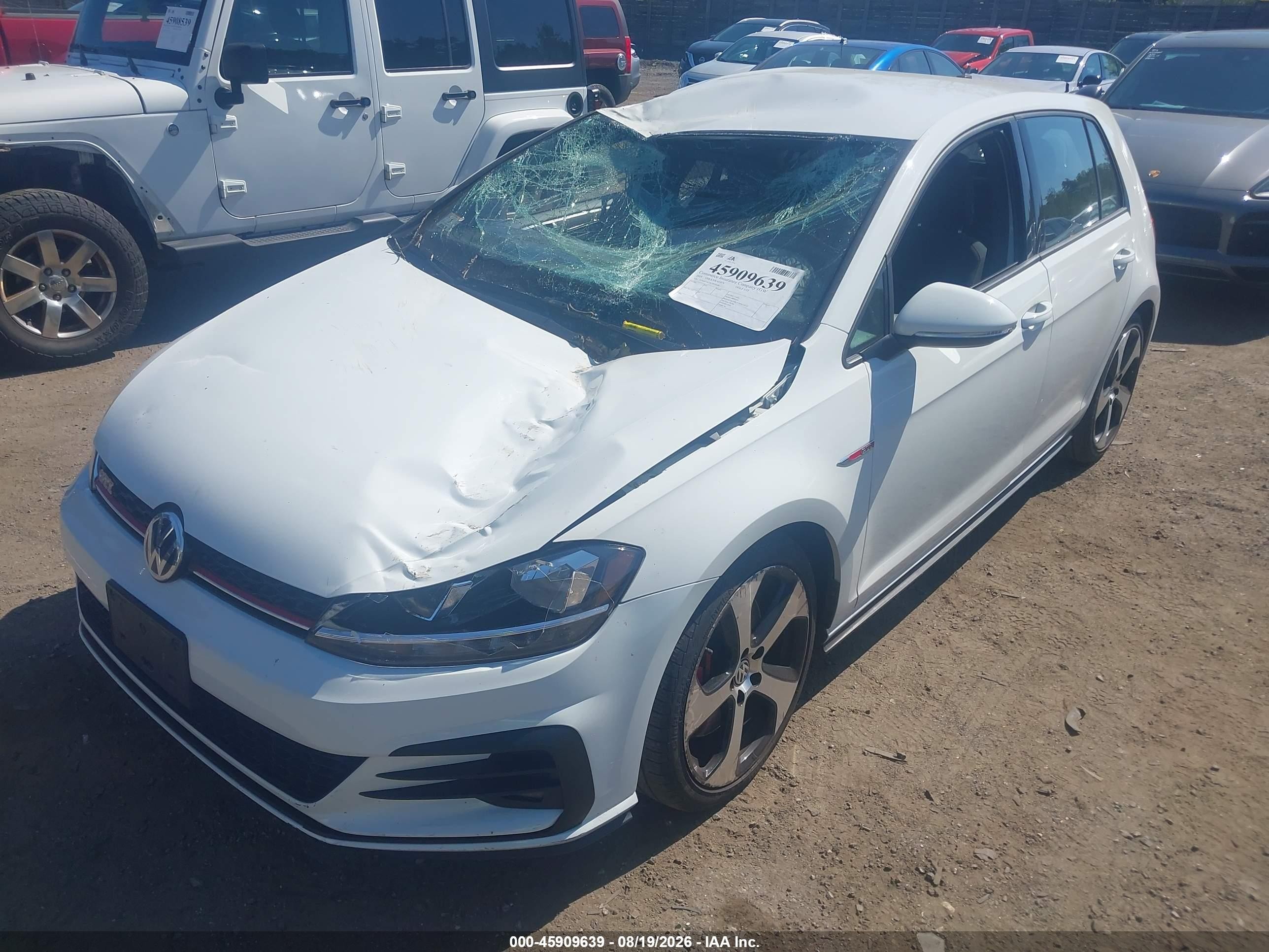 2019 Volkswagen Golf gti VIN 3VW6T7AU1KM018189 IAAI salvage auction — Rollover, Salvage (Massachusetts), sold $2,800 on 2026-09-26 (photo 2)