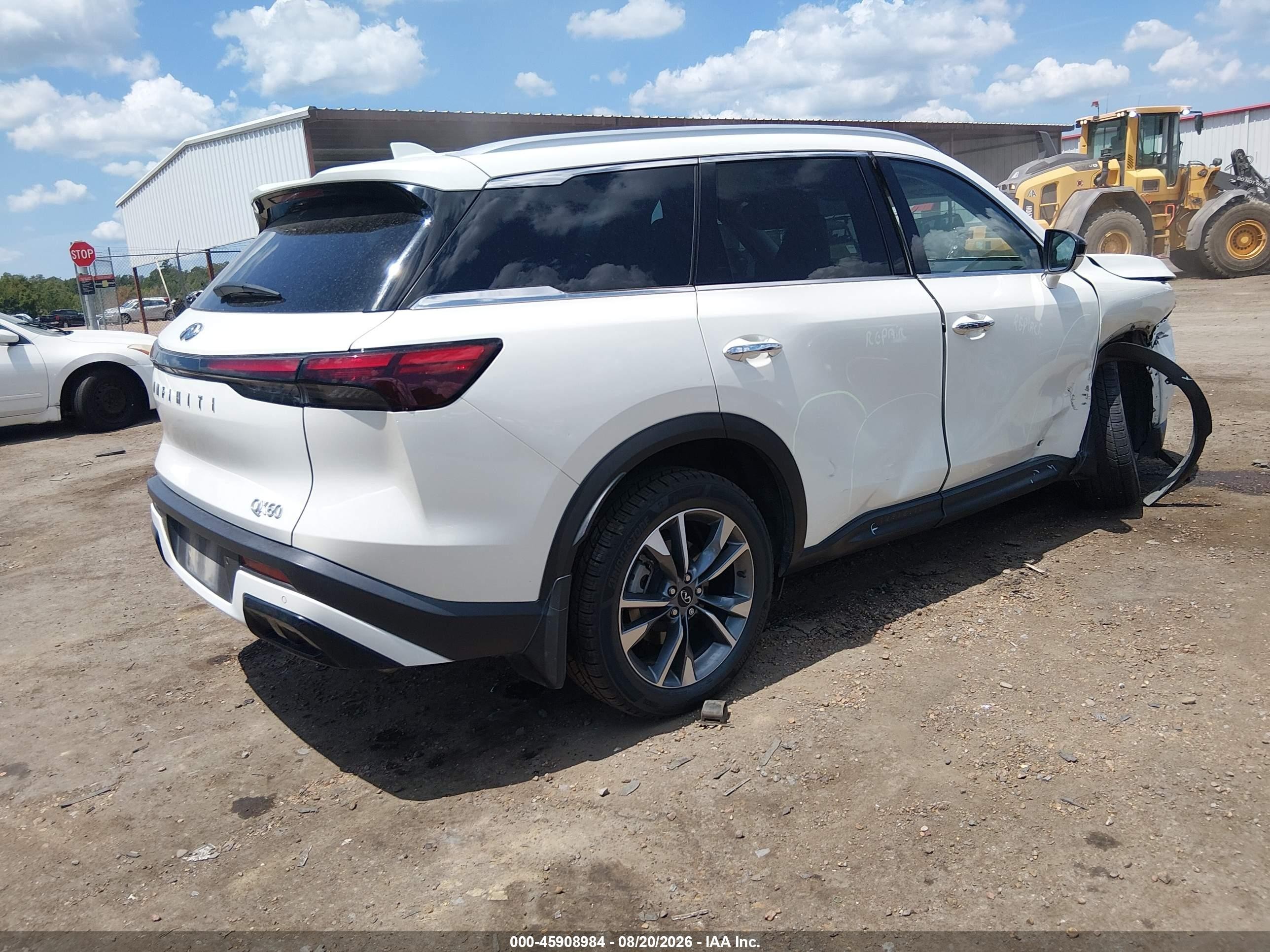 2024 Infiniti Qx60 VIN 5N1DL1FRXRC347198 IAAI salvage auction — Unknown, Salvage (Louisiana), sold $9,600 on 2026-08-29 (photo 4)