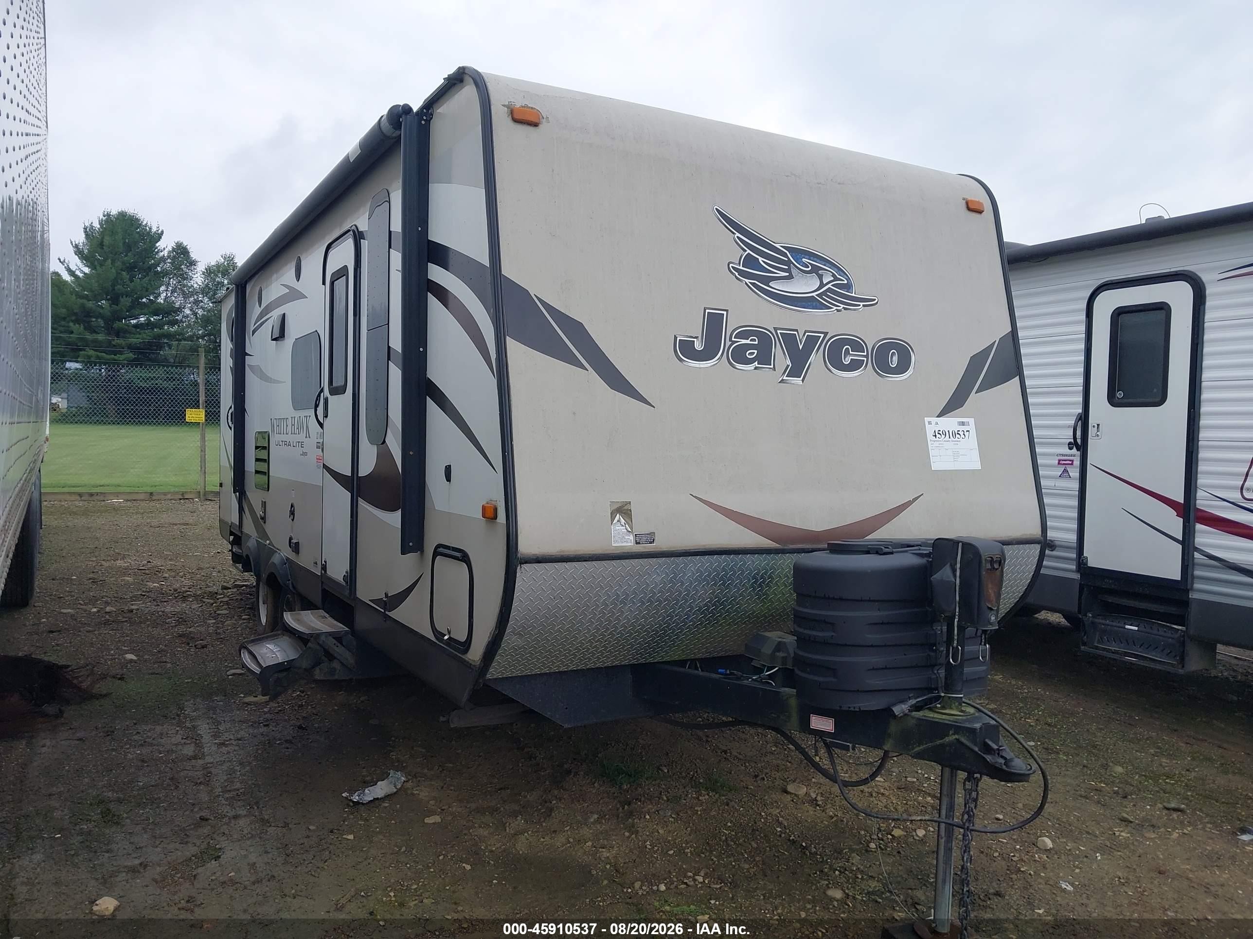 2015 Jayco White Hawk VIN 1UJBJ0BM3F1420215 IAAI salvage auction — Top/Roof, Salvage (Pennsylvania), sold $25 on 2026-09-16 (photo 1)