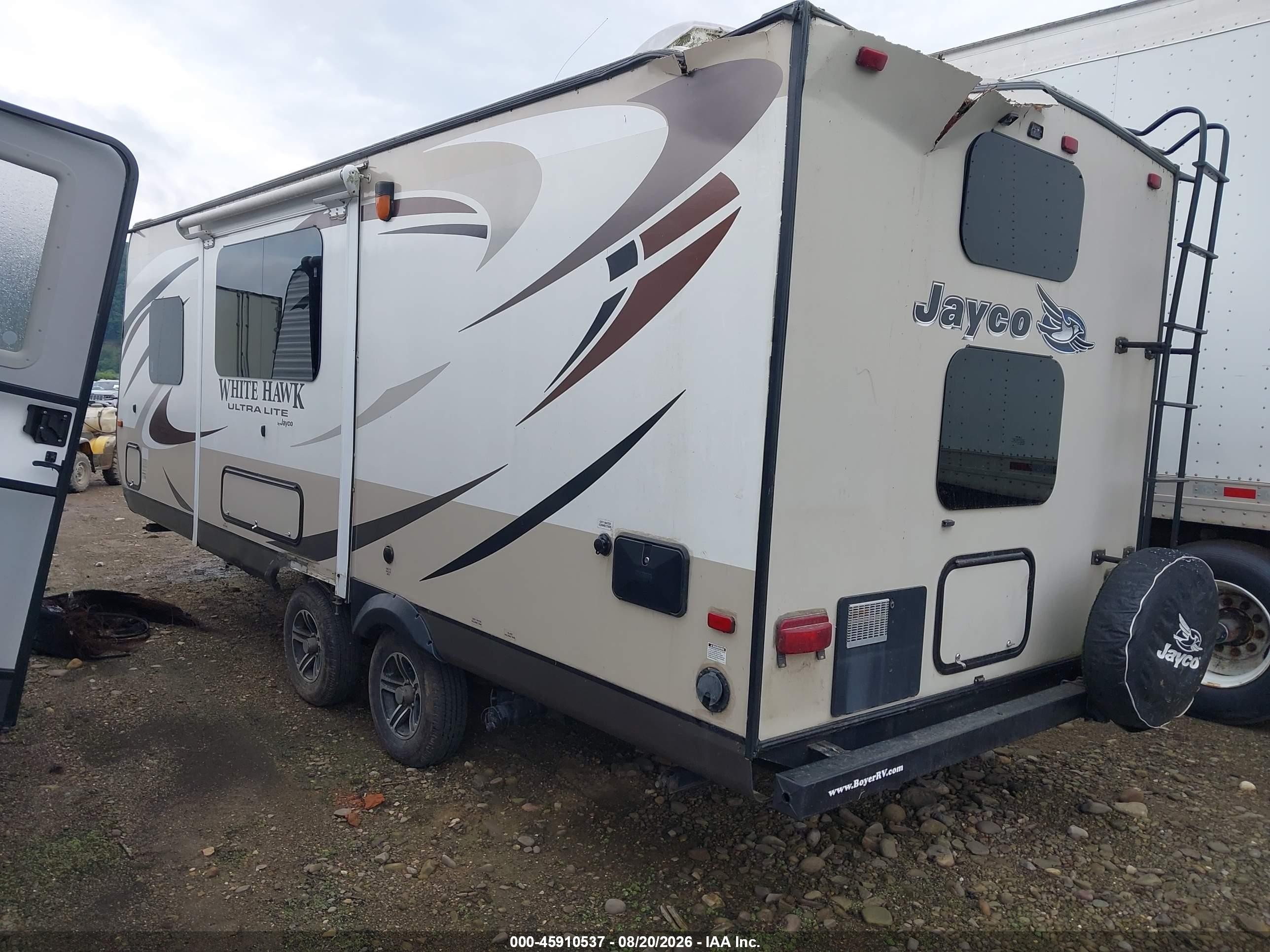 2015 Jayco White Hawk VIN 1UJBJ0BM3F1420215 IAAI salvage auction — Top/Roof, Salvage (Pennsylvania), sold $25 on 2026-09-16 (photo 3)