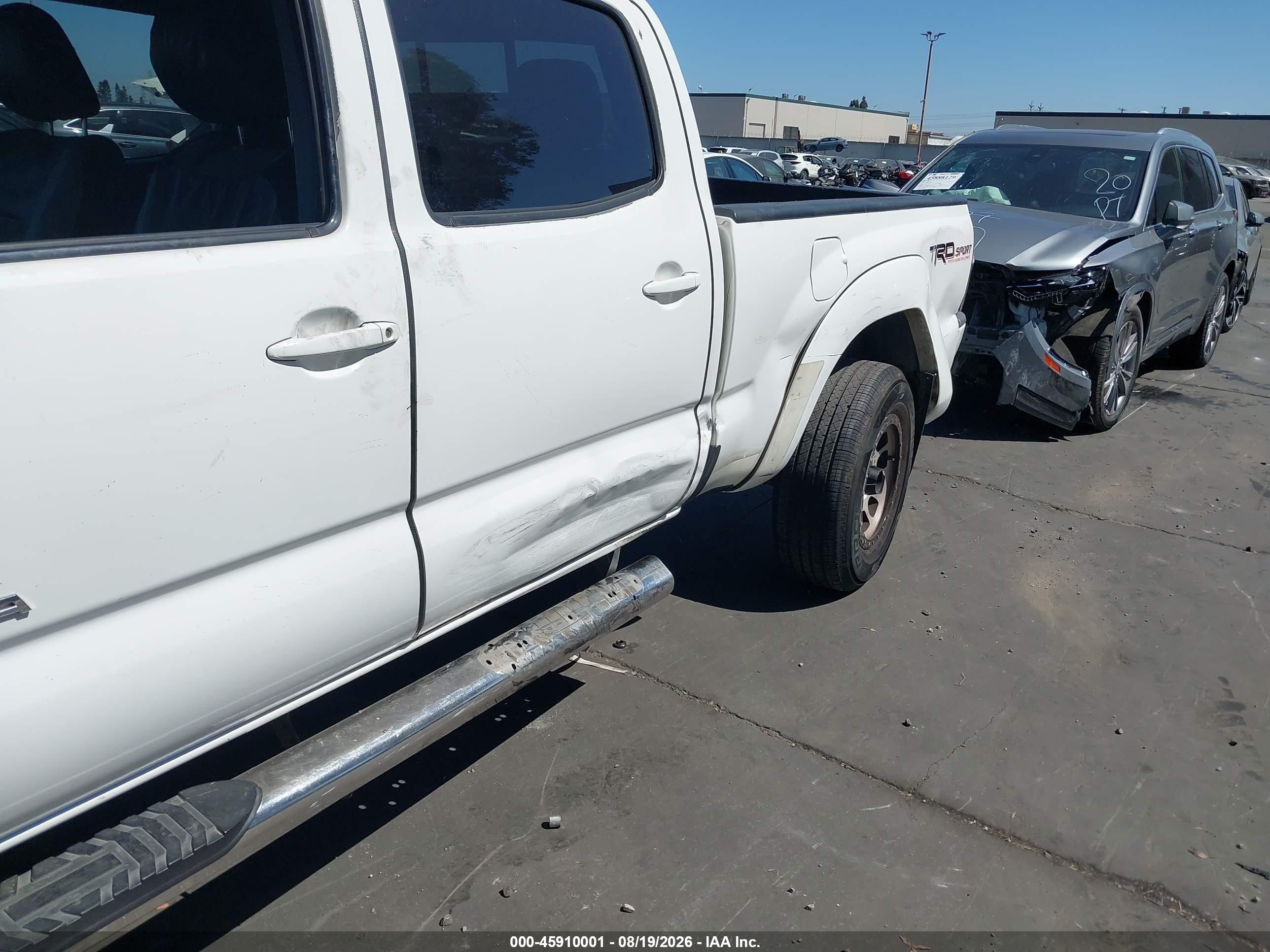 2015 Toyota Tacoma VIN 3TMMU4FN3FM085342 IAAI salvage auction — Side, Salvage Certificate (California), sold $7,200 on 2026-09-12 (photo 6)